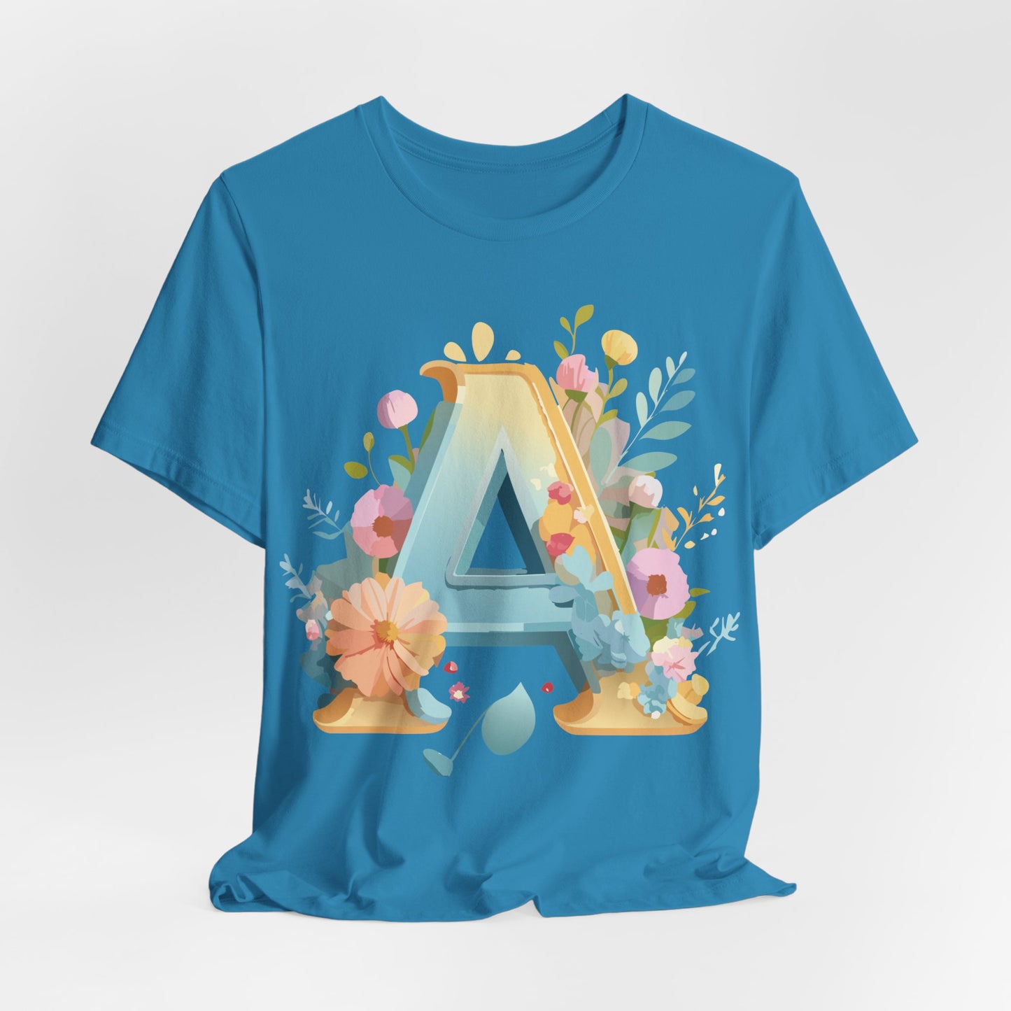 Natural Cotton Tee Shirt - Letters Collection - A Printify