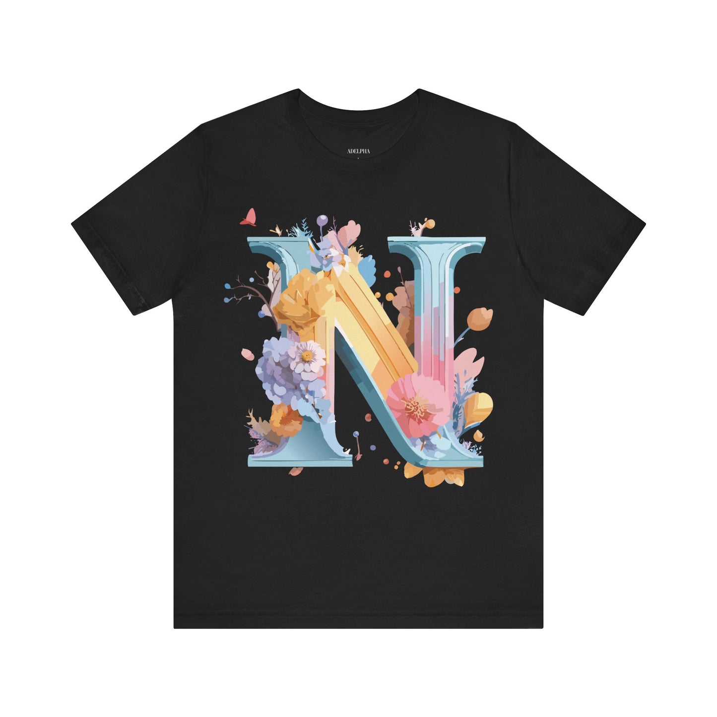 Natural Cotton Tee Shirt - Letters Collection - N Printify