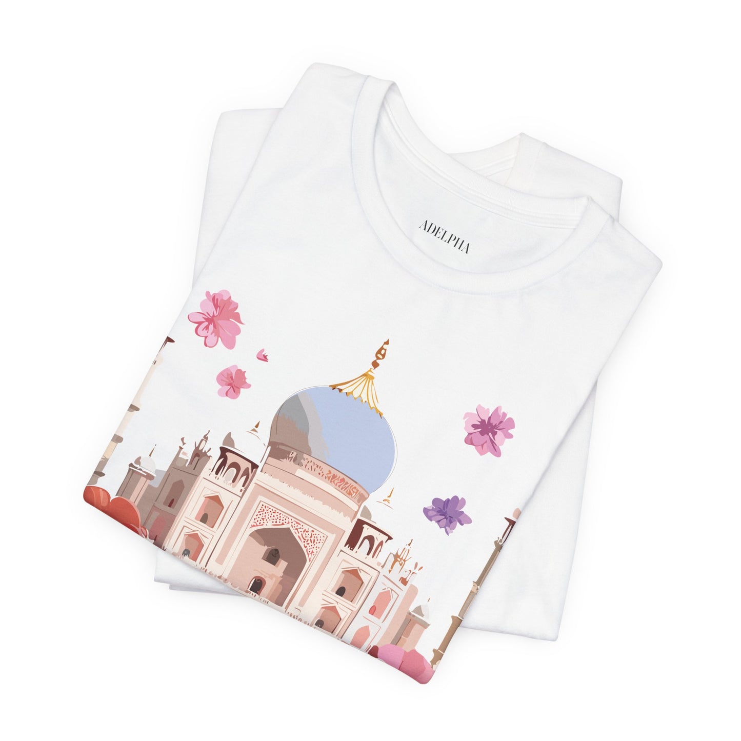 Natural Cotton Tee Shirt - Taj Mahal, India Printify