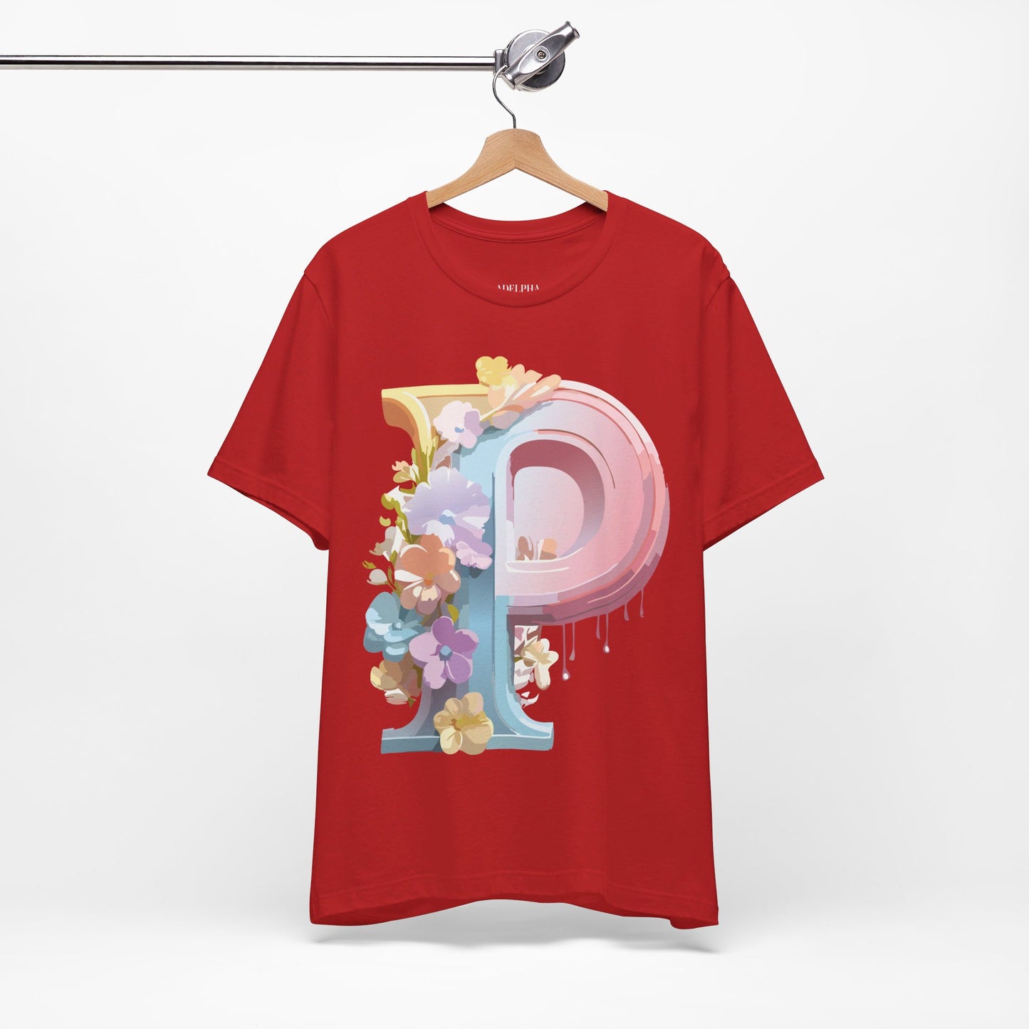 Natural Cotton Tee Shirt - Letters Collection - P Printify
