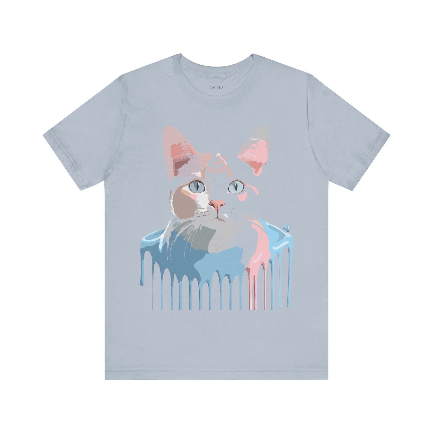 Natural Cotton Tee Shirt with Cat Printify