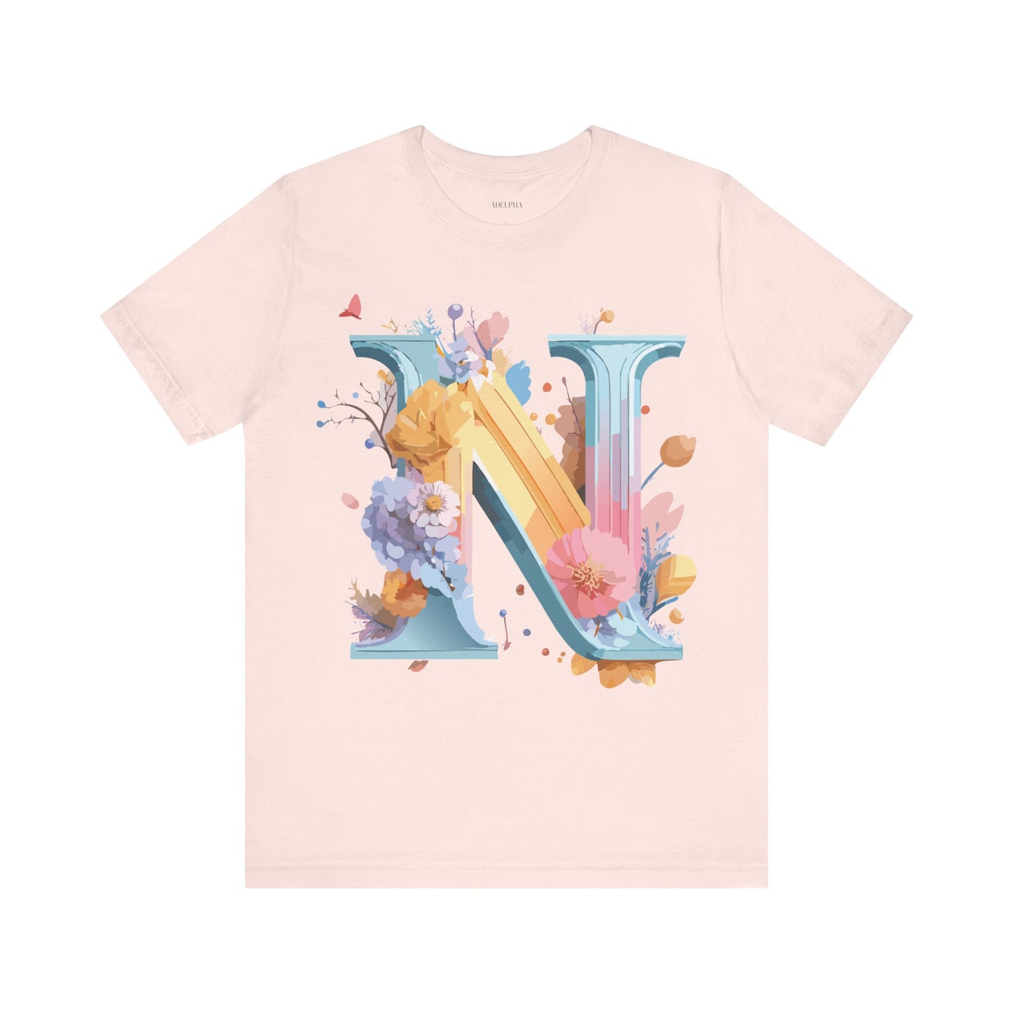 Natural Cotton Tee Shirt - Letters Collection - N Printify