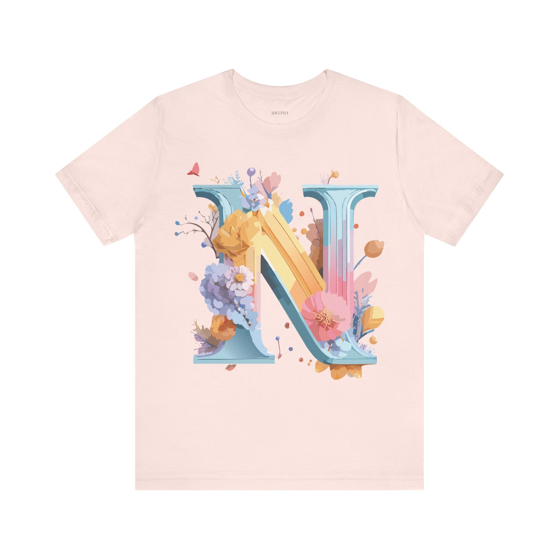 Natural Cotton Tee Shirt - Letters Collection - N Printify