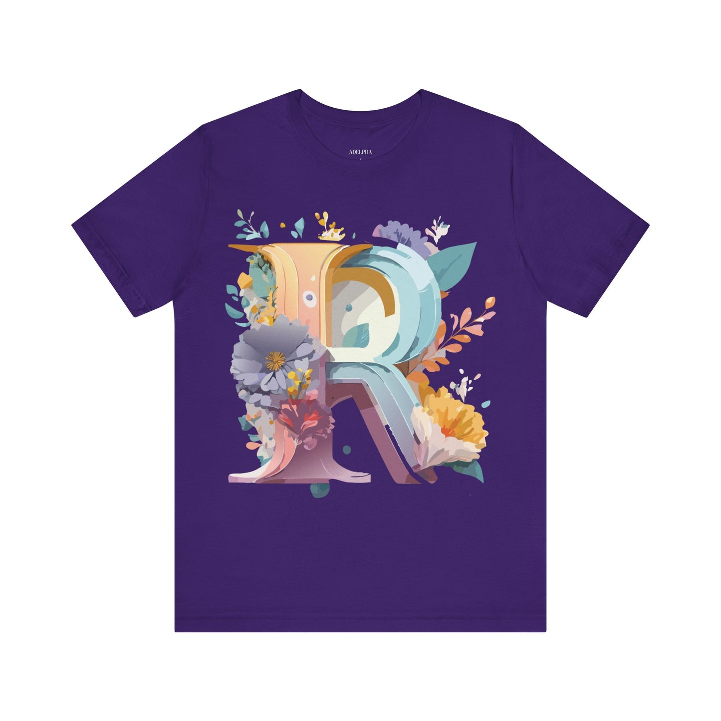 Natural Cotton Tee Shirt - Letters Collection - R Printify