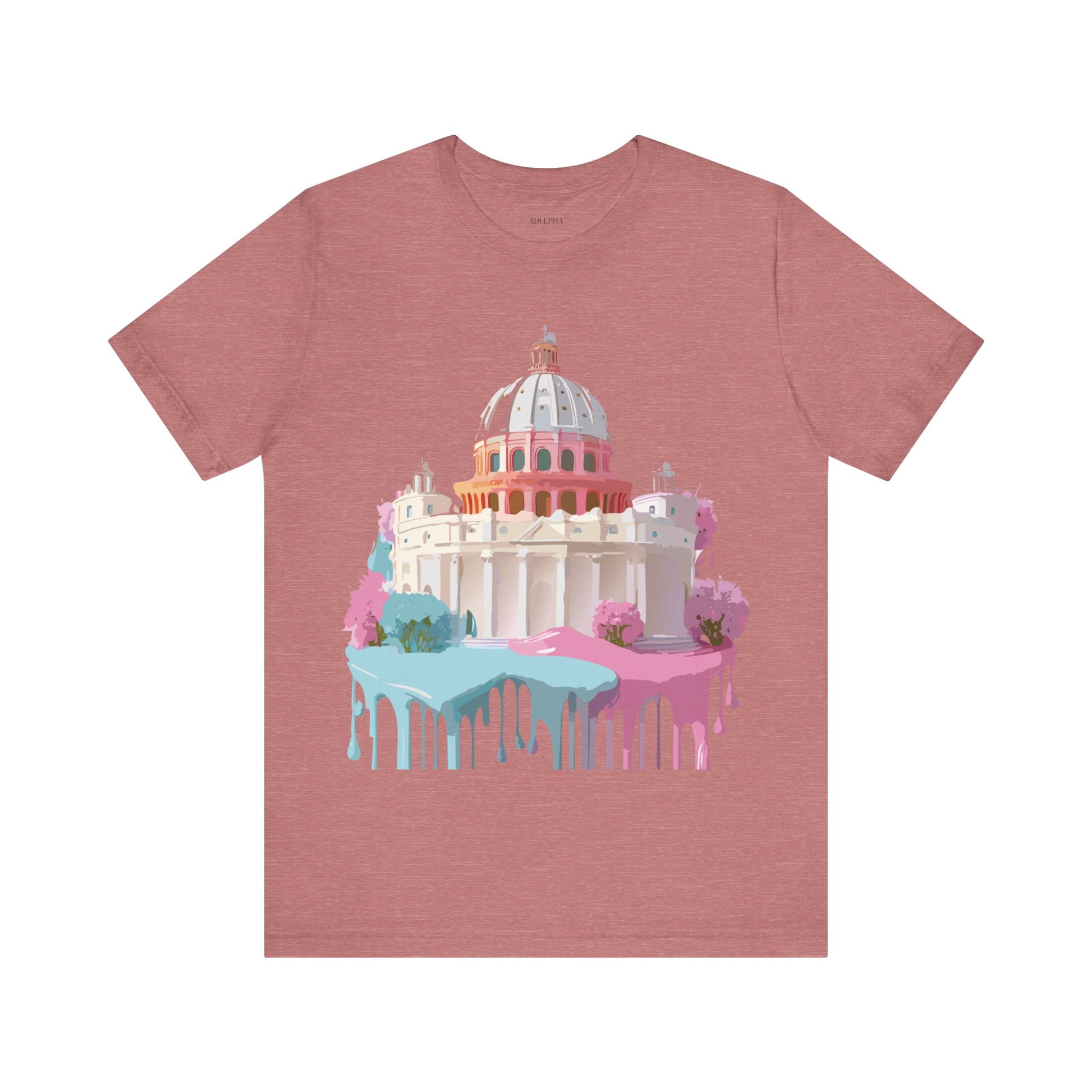 Natural Cotton Tee Shirt - Beautiful Places Collection - Rome Printify
