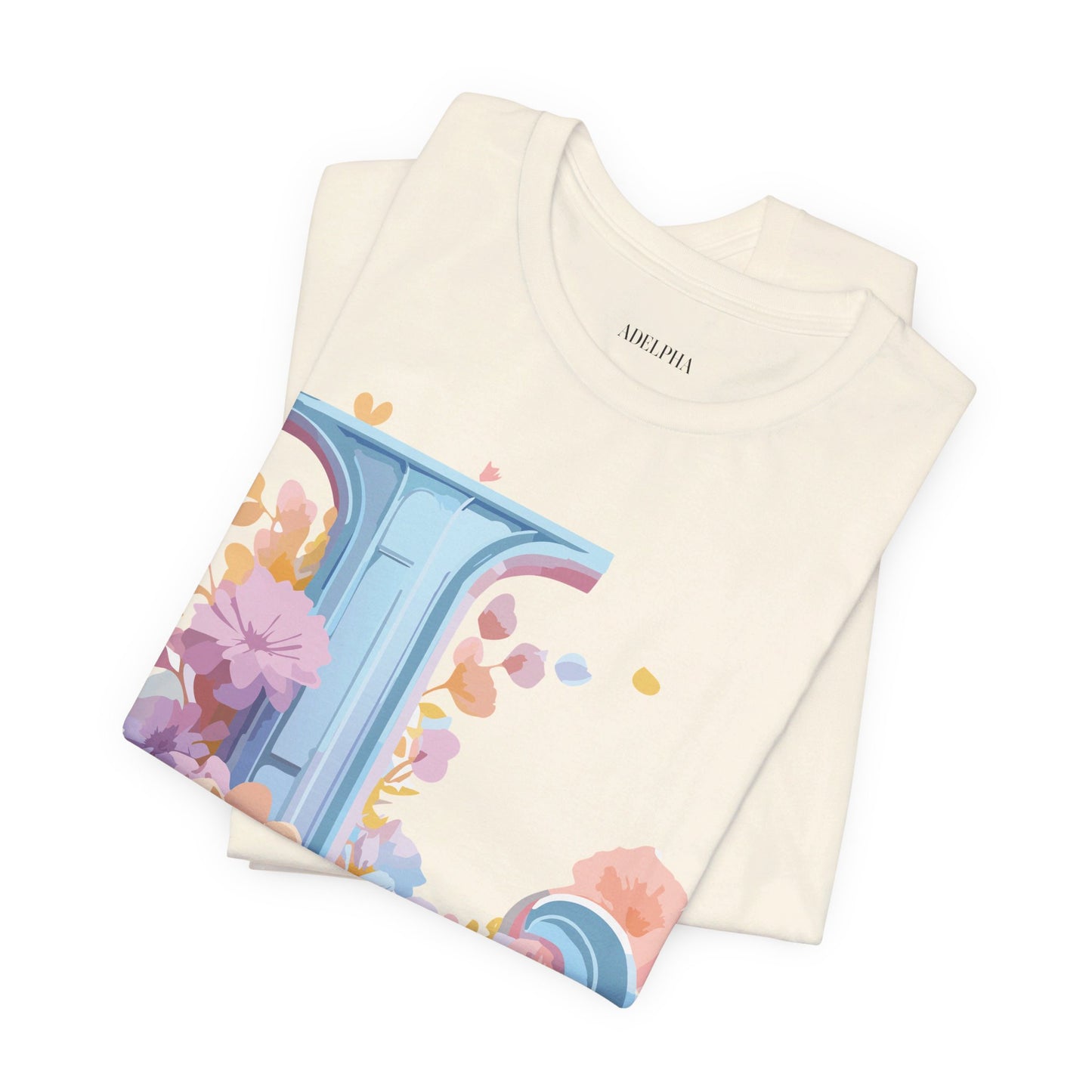 Natural Cotton Tee Shirt - Letters Collection - L Printify