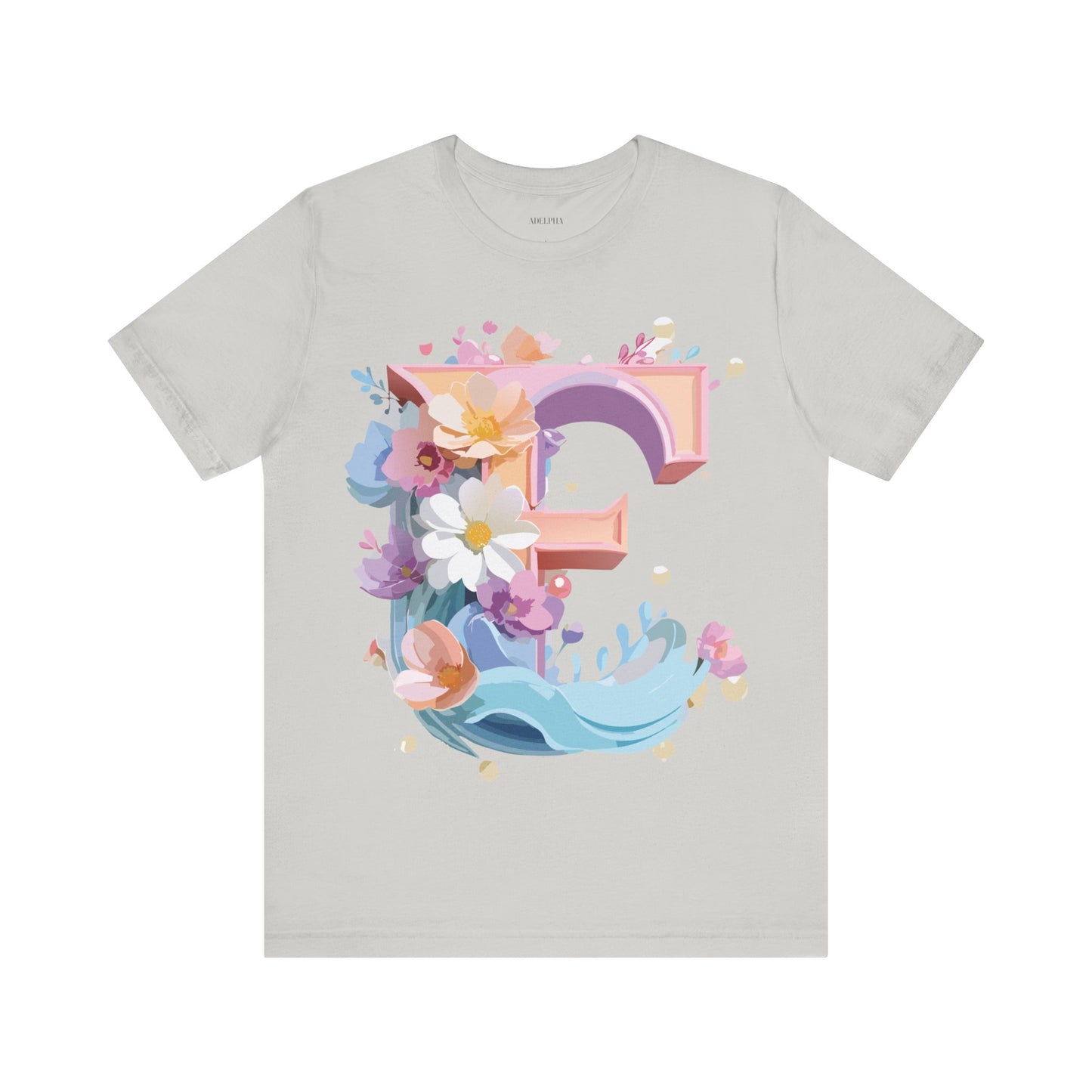 Natural Cotton Tee Shirt - Letters Collection - E Printify