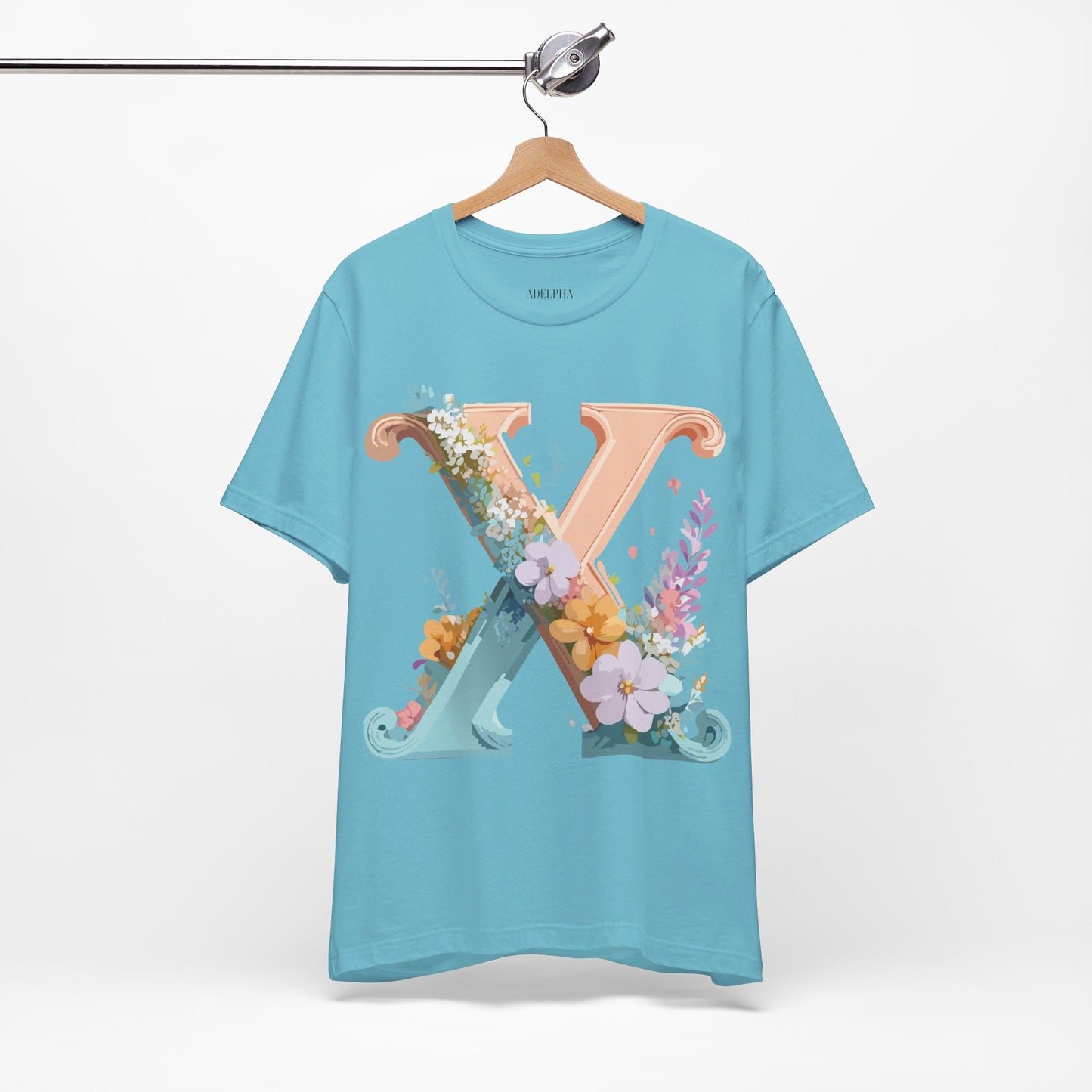 Natural Cotton Tee Shirt - Letters Collection - X Printify
