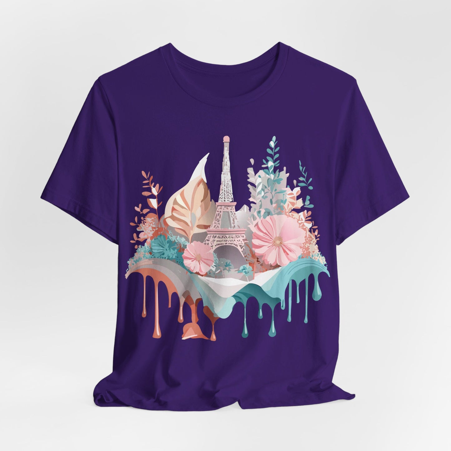 Natural Cotton Tee Shirt - Beautiful Places Collection - Paris Printify