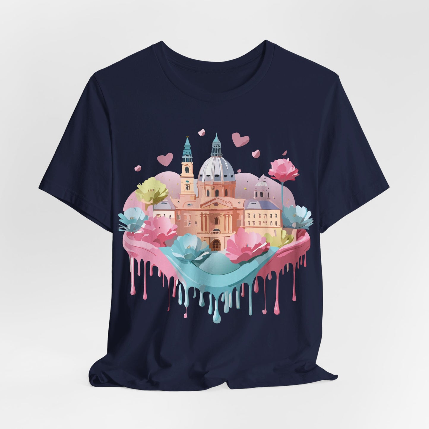 Natural Cotton Tee Shirt - Beautiful Places Collection - Prague Printify