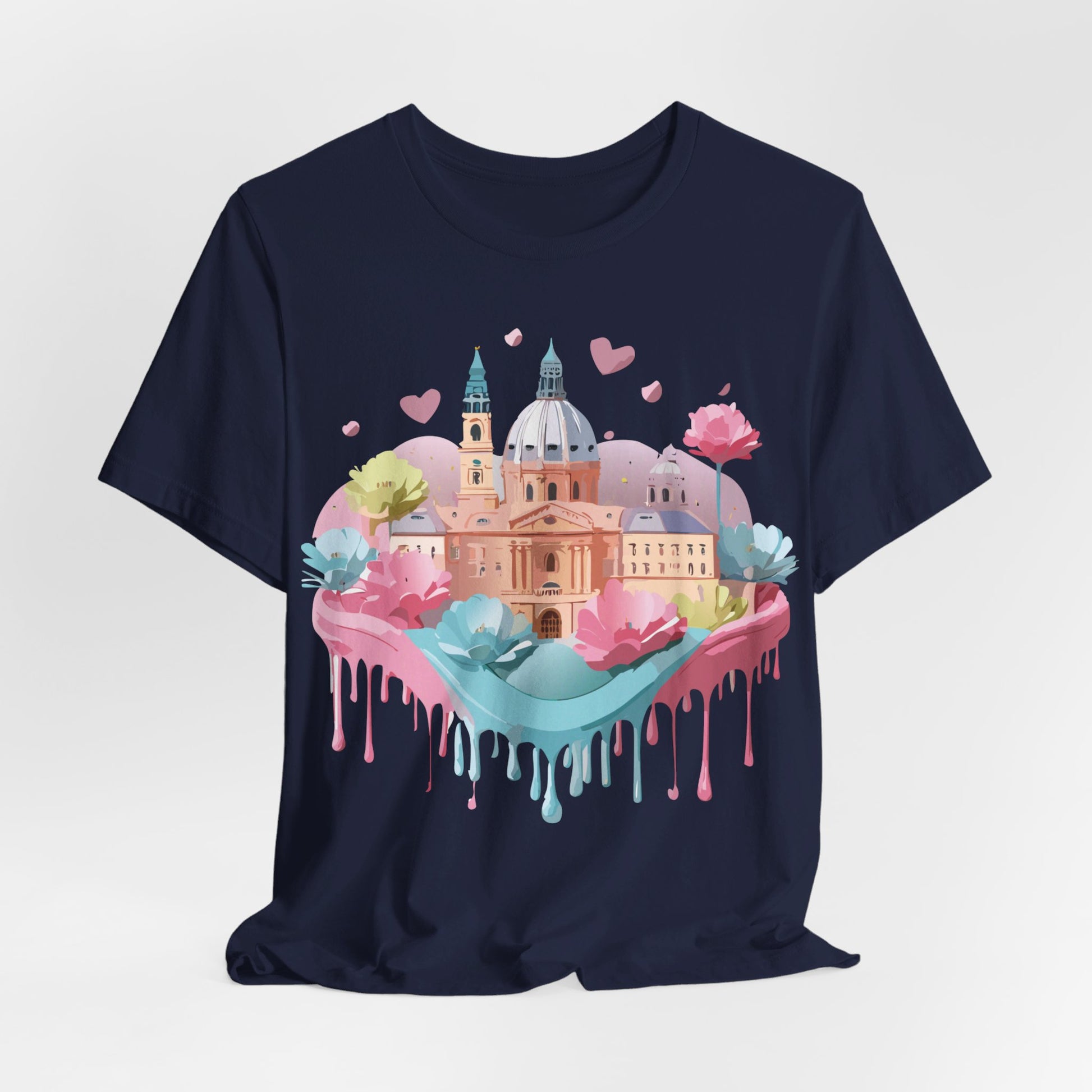 Natural Cotton Tee Shirt - Beautiful Places Collection - Prague Printify