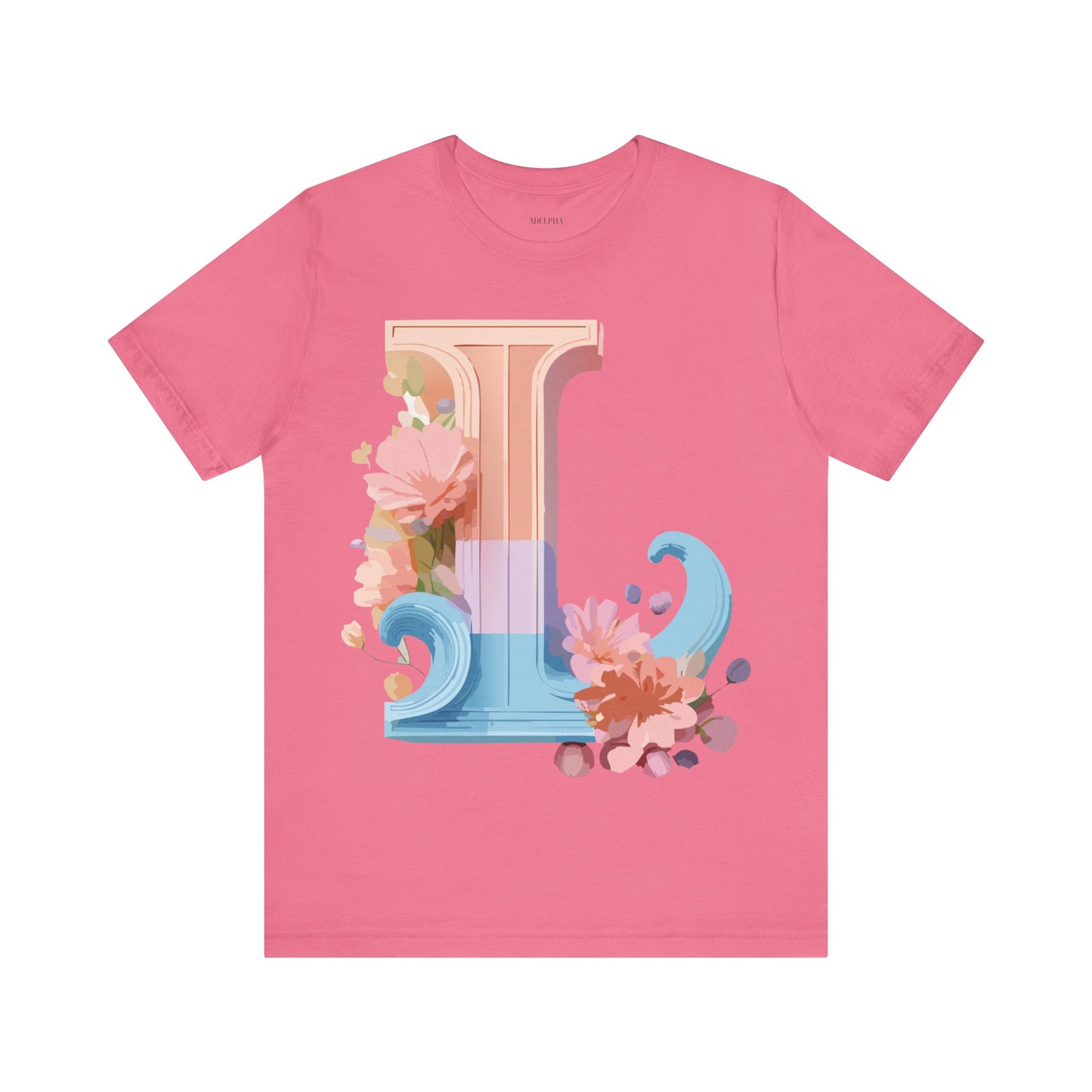 Natural Cotton Tee Shirt - Letters Collection - L Printify