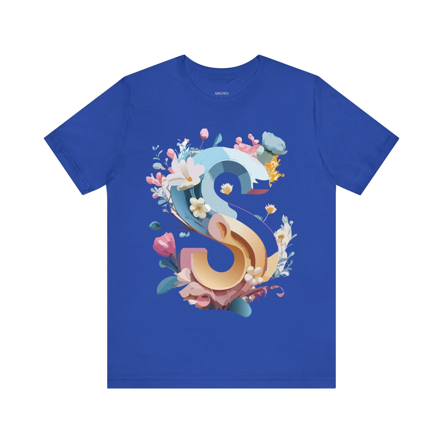 Natural Cotton Tee Shirt - Letters Collection - S Printify
