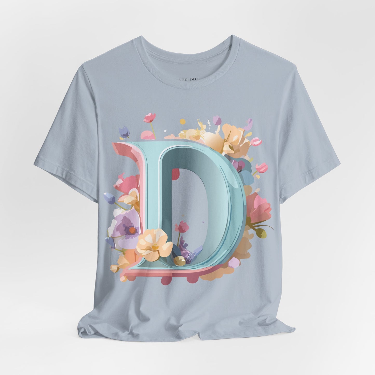 Natural Cotton Tee Shirt - Letters Collection - D Printify