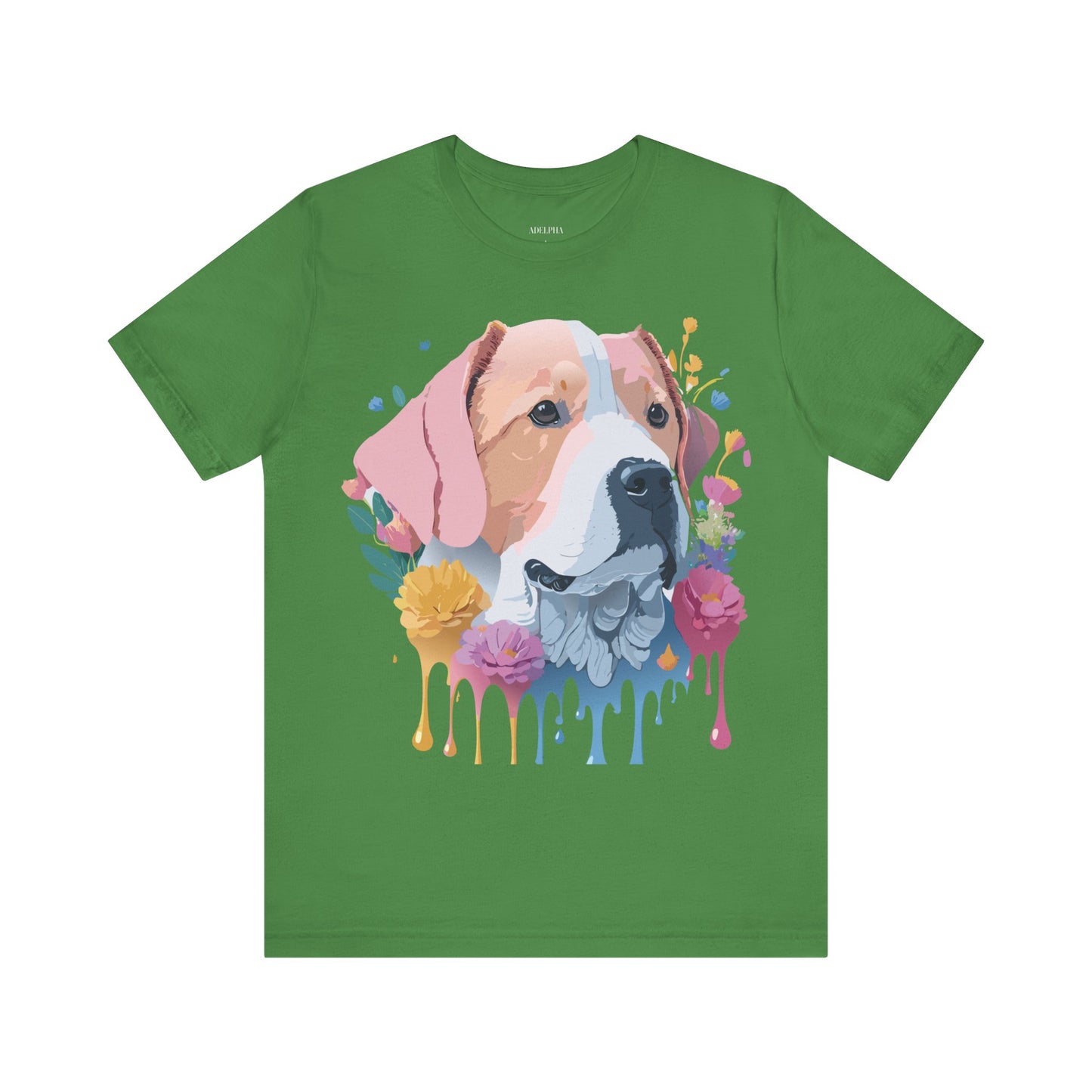 Natural Cotton Tee Shirt with Dog Printify