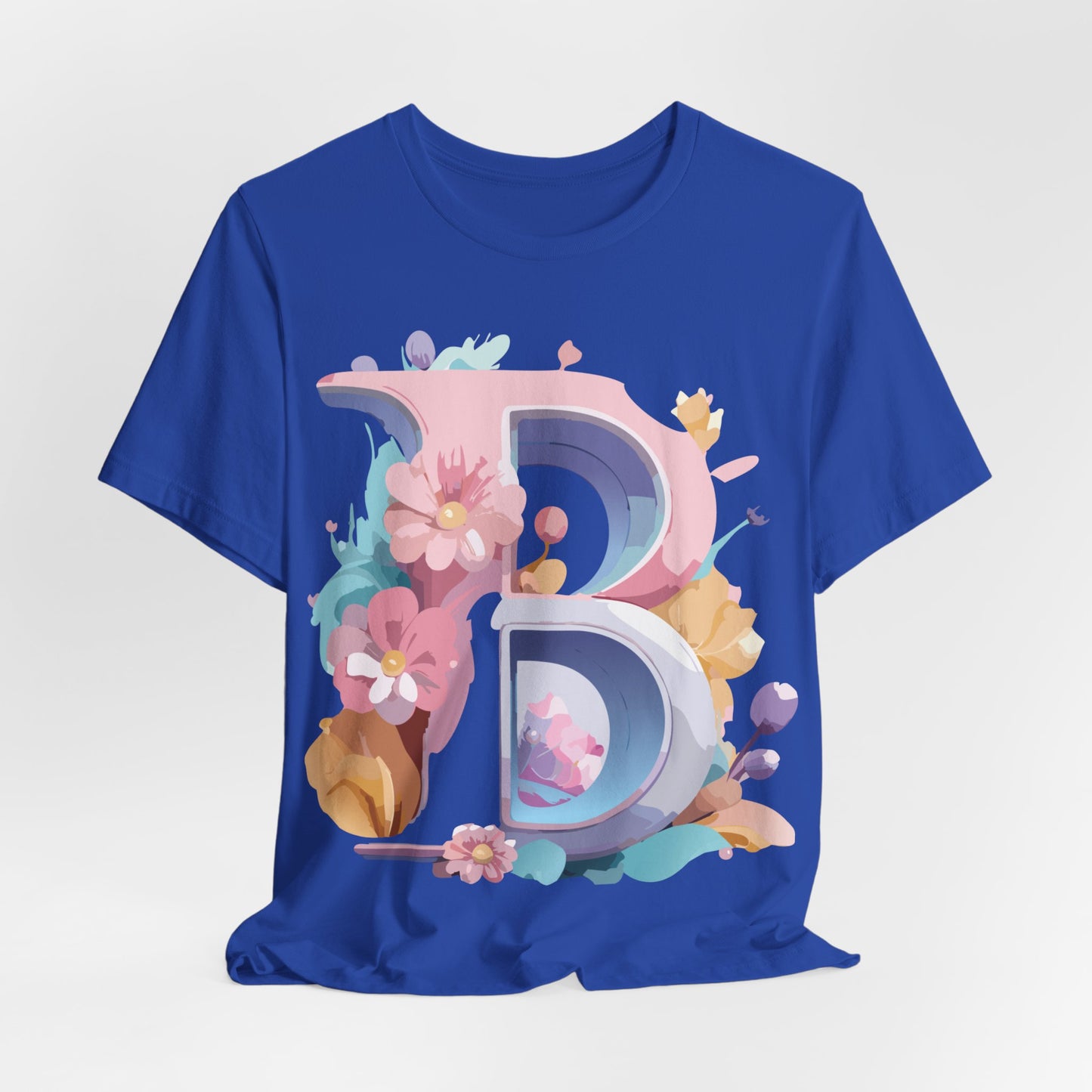 Natural Cotton Tee Shirt - Letters Collection - B Printify
