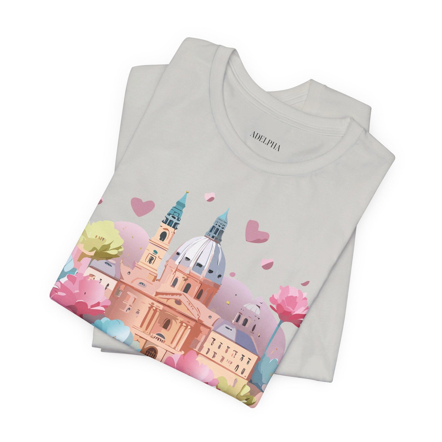 Natural Cotton Tee Shirt - Beautiful Places Collection - Prague Printify