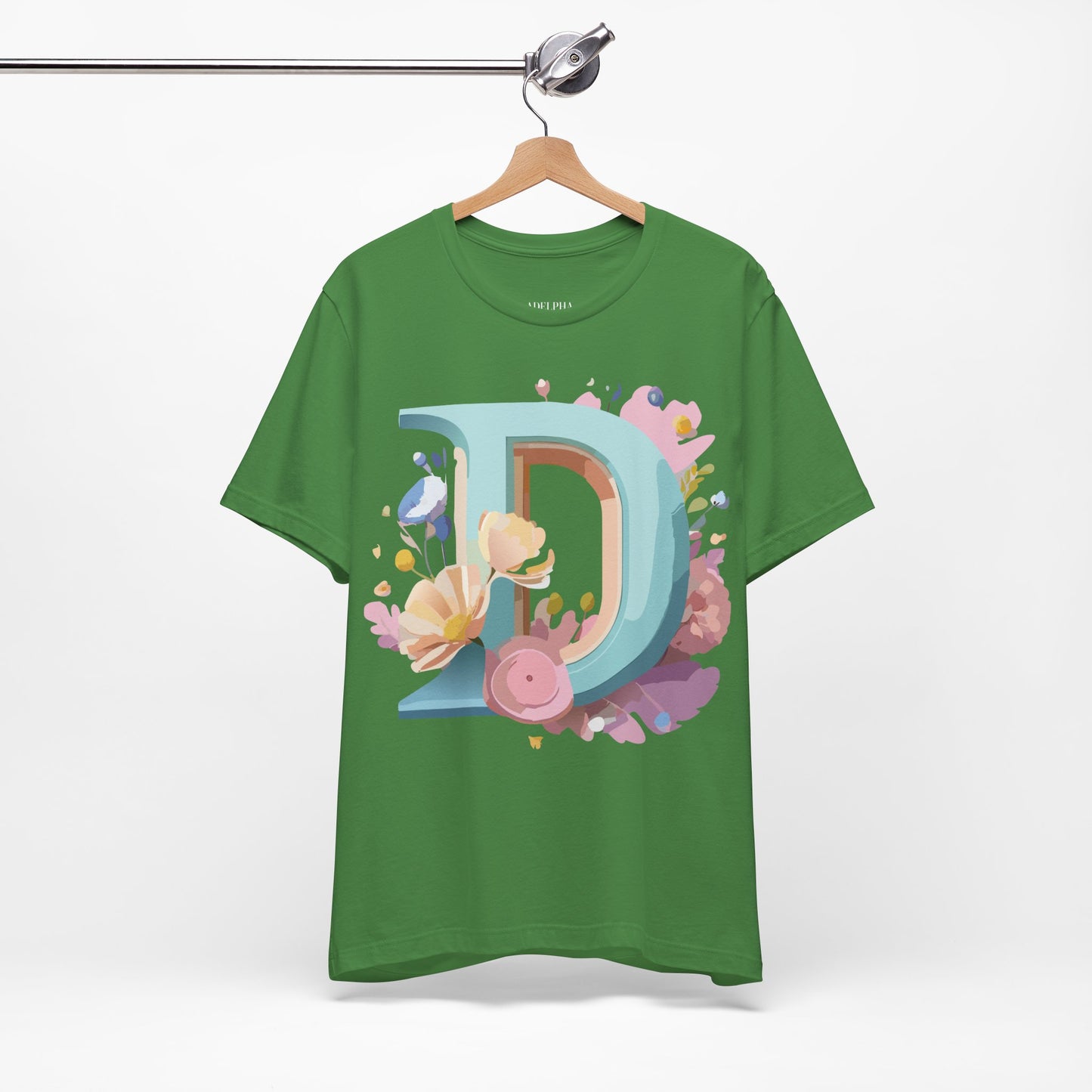 Natural Cotton Tee Shirt - Letters Collection - D Printify
