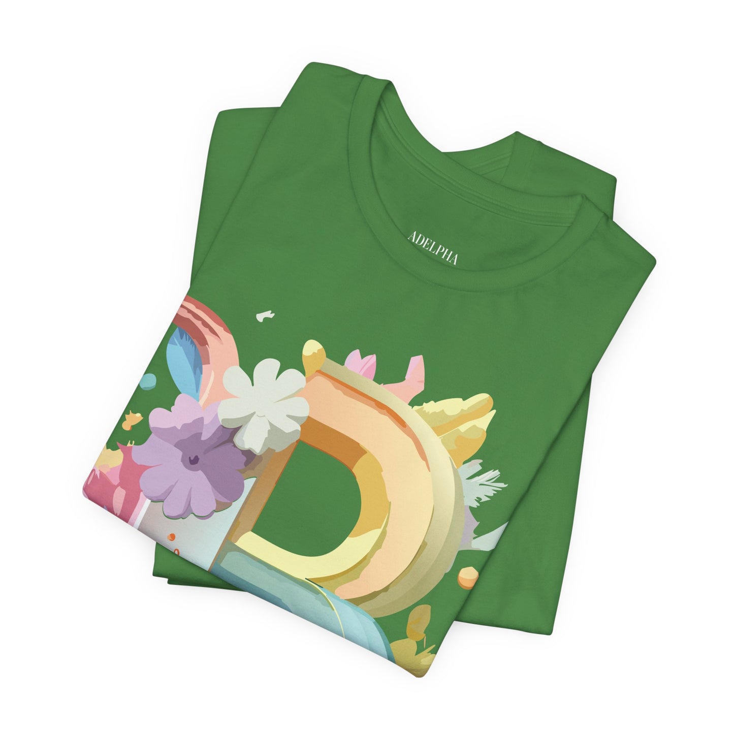 Natural Cotton Tee Shirt - Letters Collection - B Printify