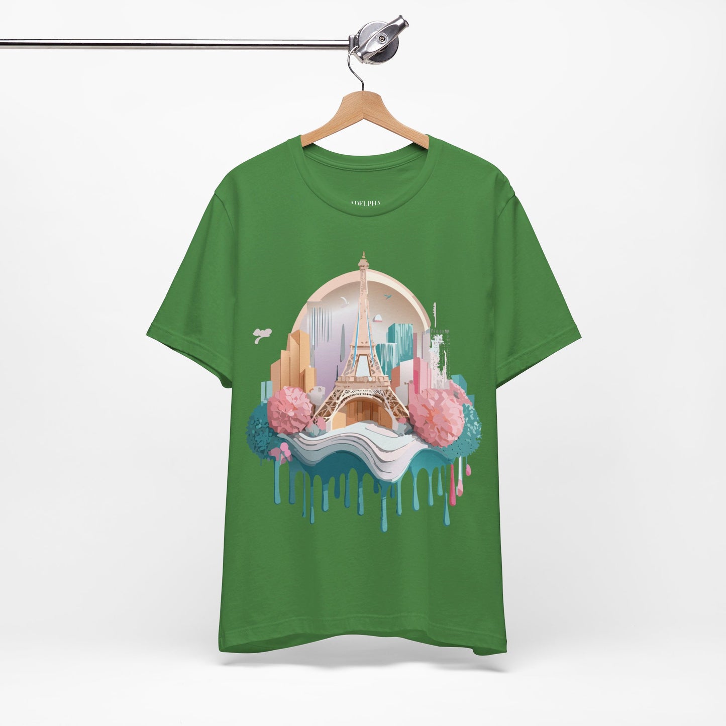 Natural Cotton Tee Shirt - Beautiful Places Collection - Paris Printify