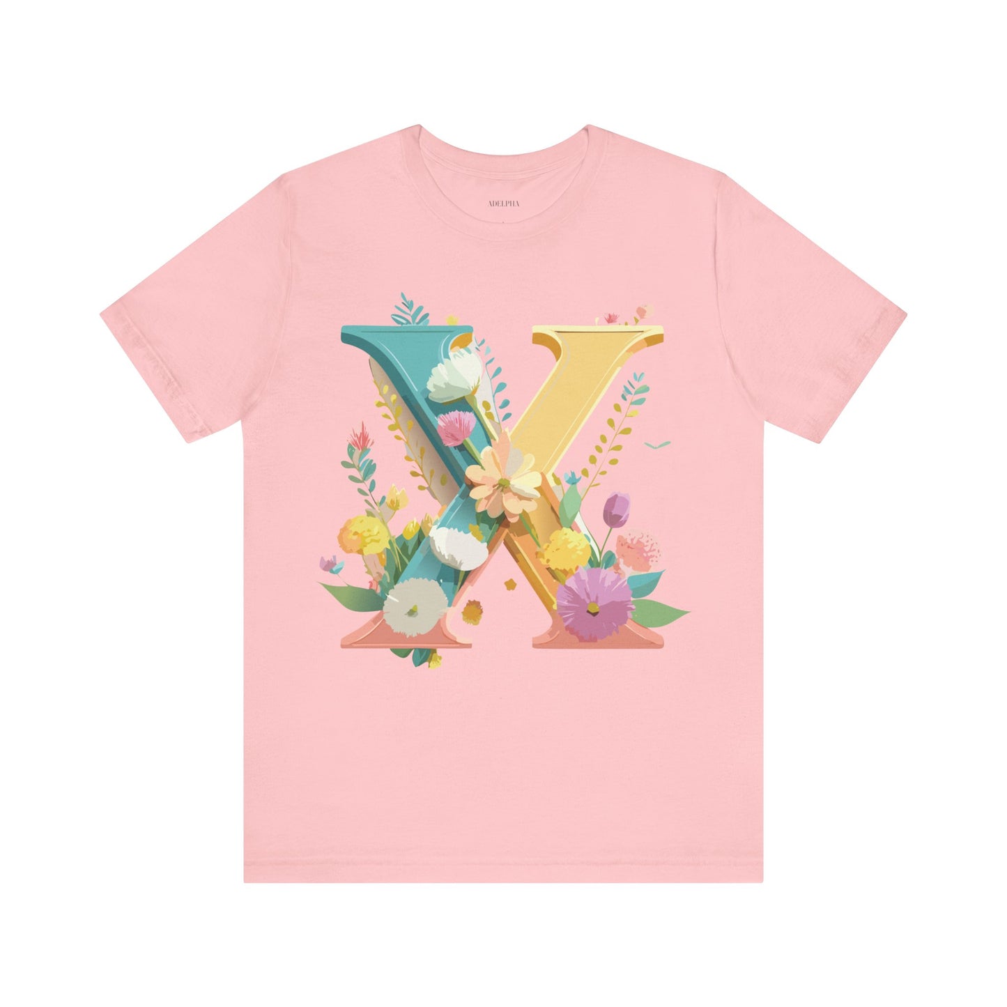 Natural Cotton Tee Shirt - Letters Collection - X Printify
