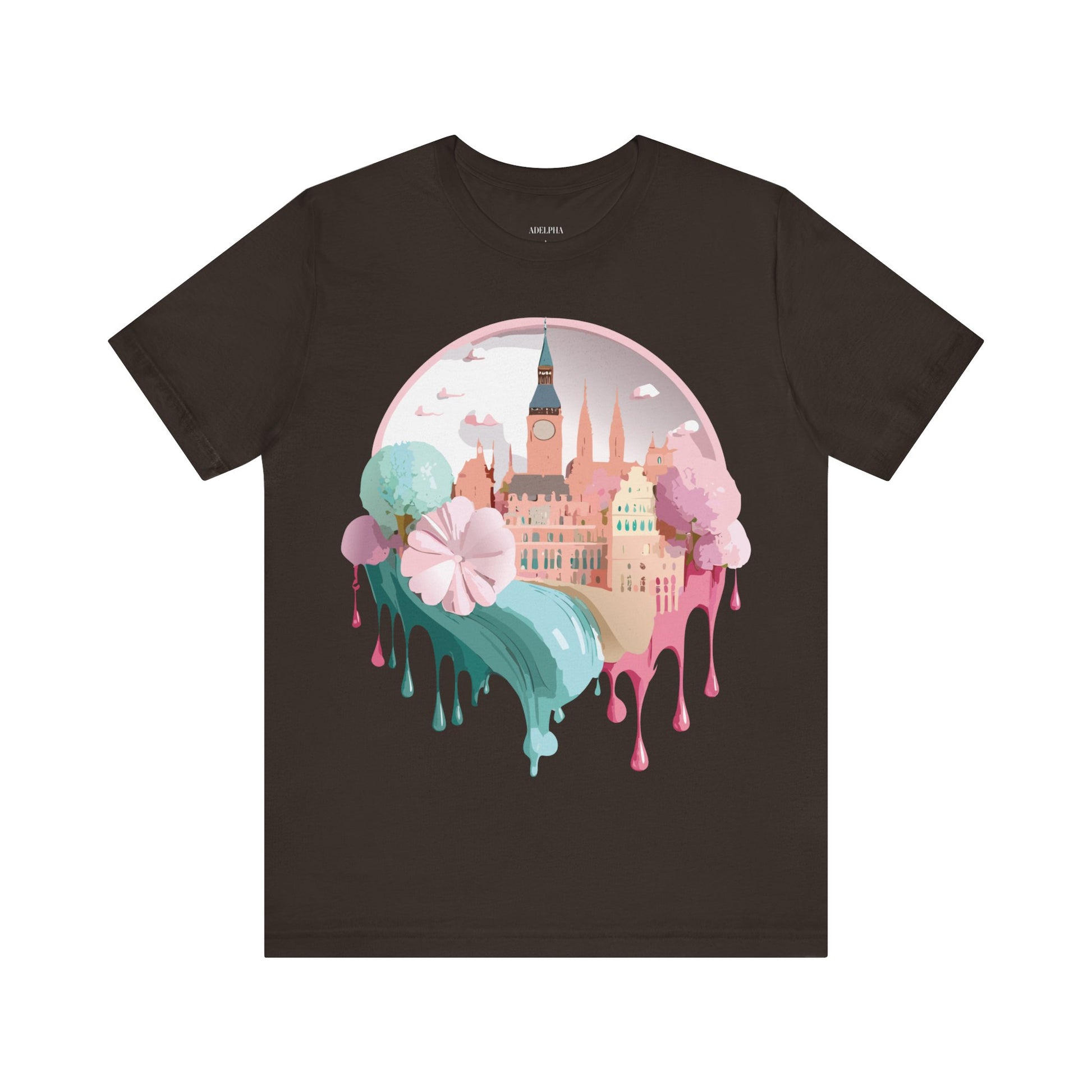 Natural Cotton Tee Shirt - Beautiful Places Collection - Prague Printify