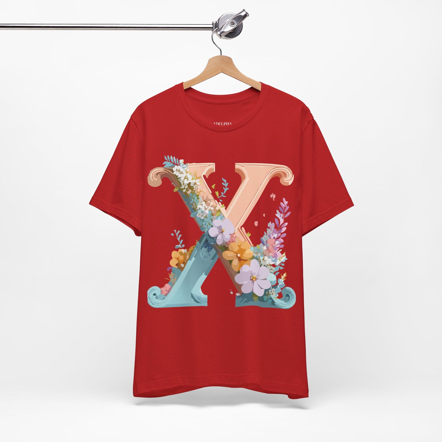 Natural Cotton Tee Shirt - Letters Collection - X Printify
