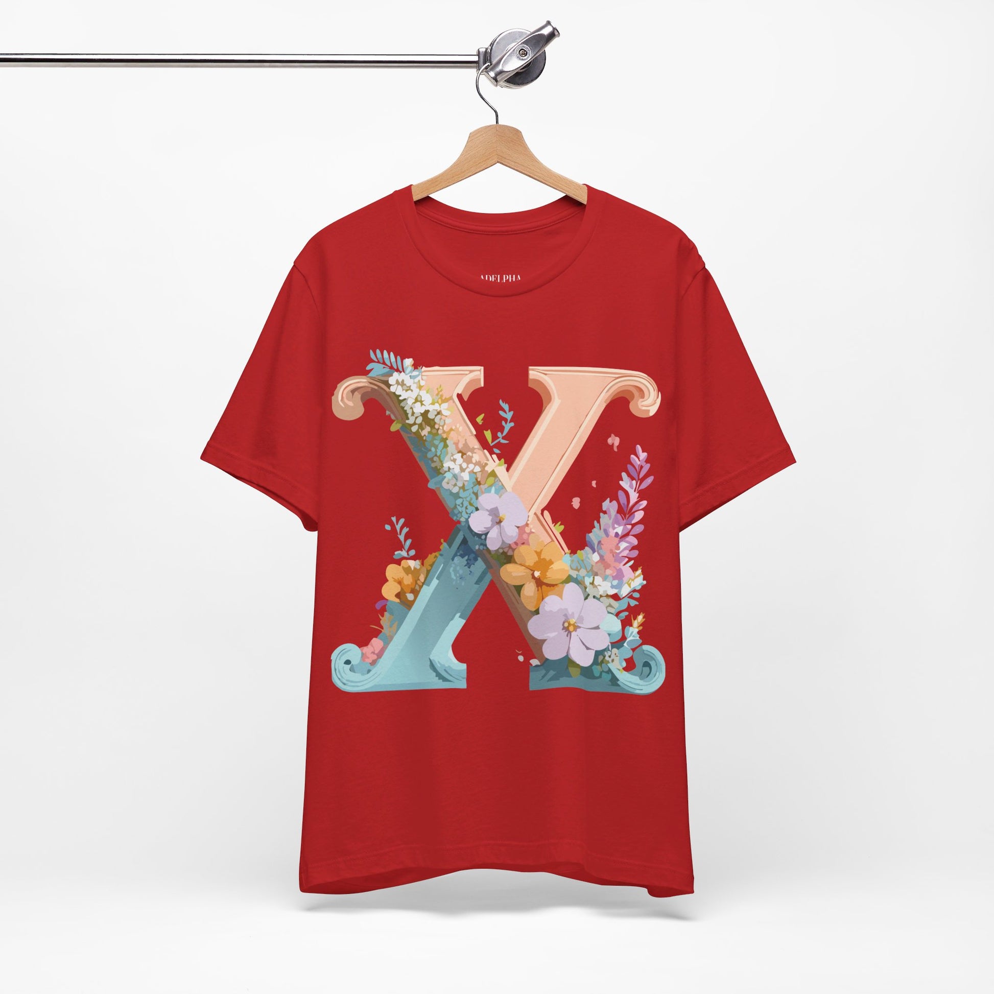 Natural Cotton Tee Shirt - Letters Collection - X Printify
