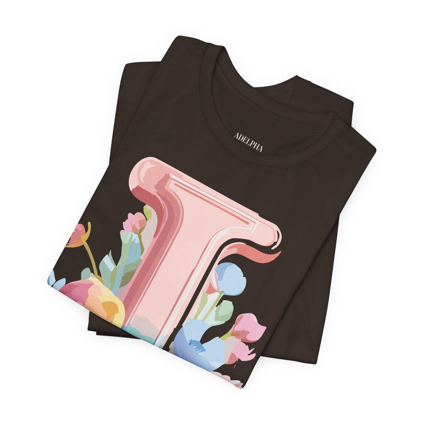 Natural Cotton Tee Shirt - Letters Collection - I Printify