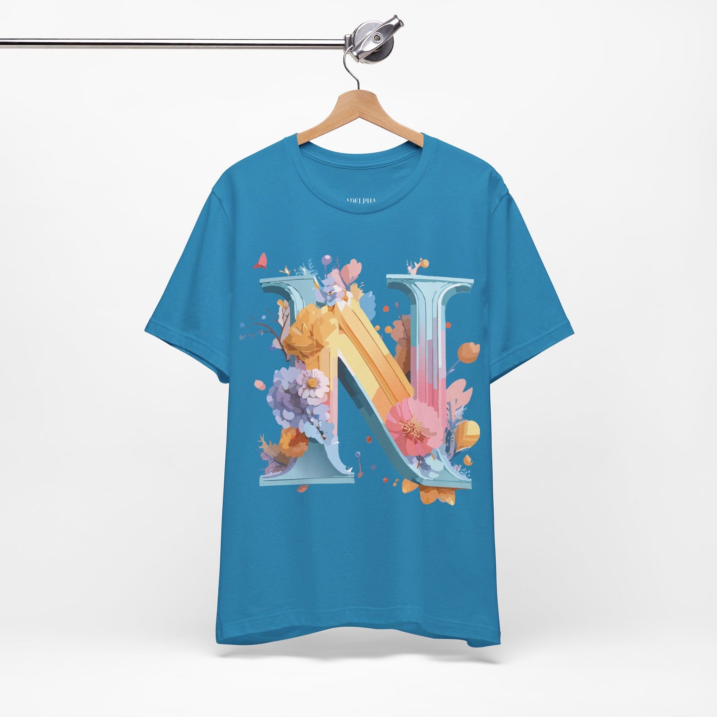 Natural Cotton Tee Shirt - Letters Collection - N Printify