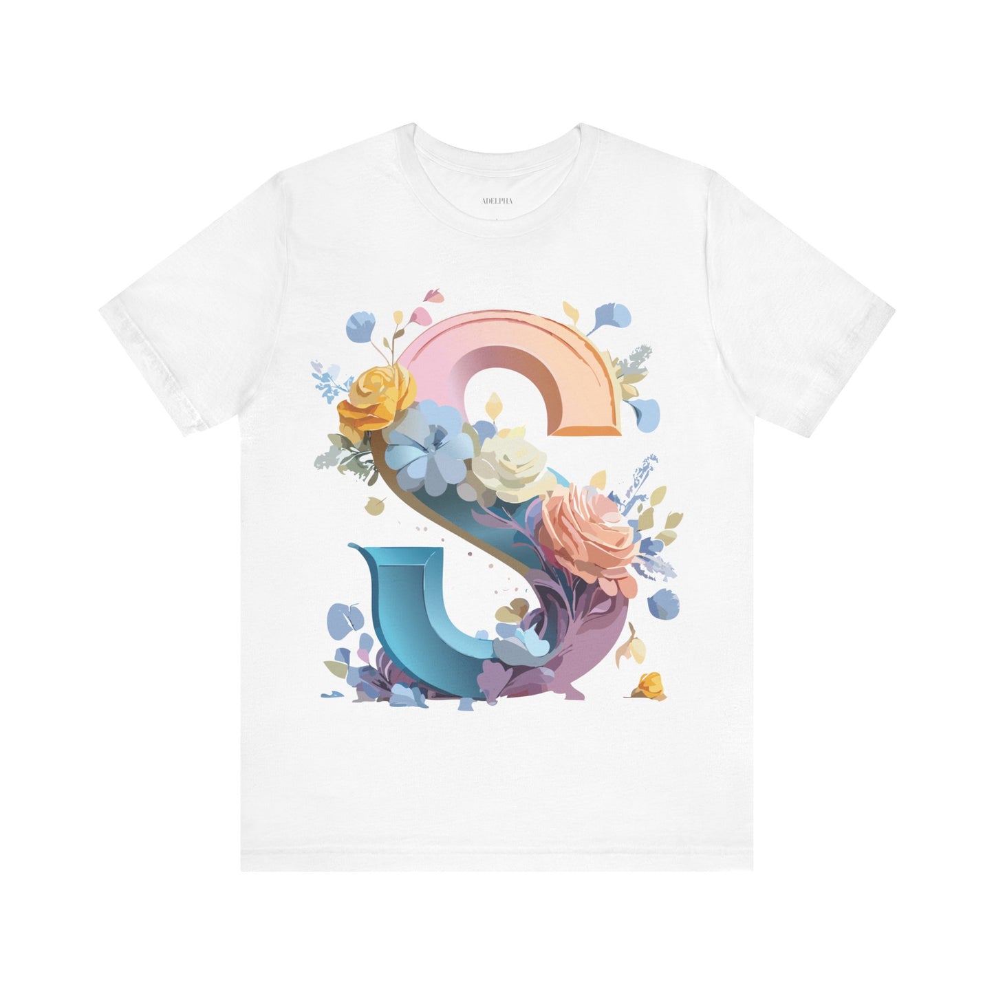 Natural Cotton Tee Shirt - Letters Collection - S Printify