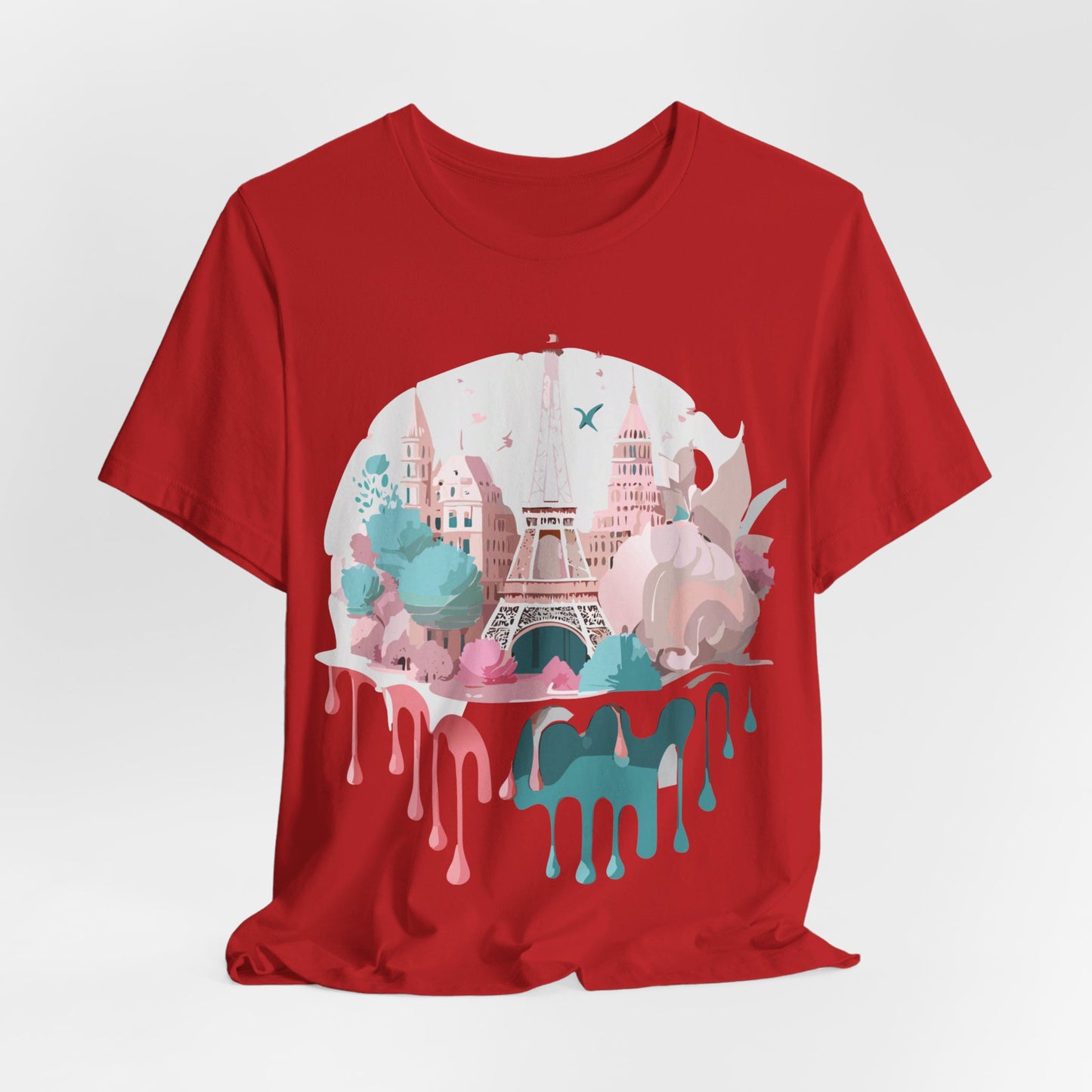 Natural Cotton Tee Shirt - Beautiful Places Collection - Paris Printify