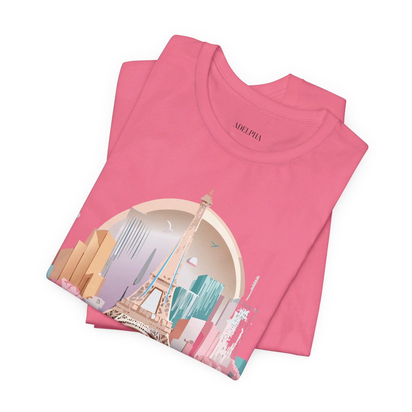 Natural Cotton Tee Shirt - Beautiful Places Collection - Paris Printify