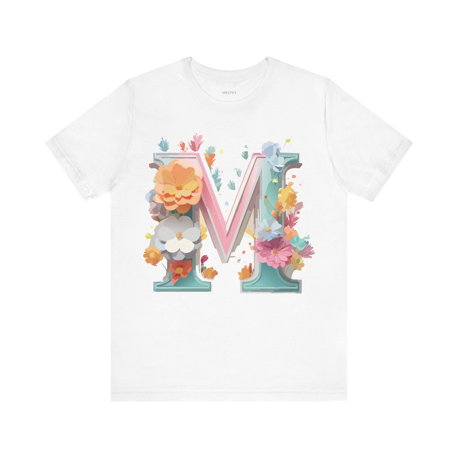 Natural Cotton Tee Shirt - Letters Collection - M Printify