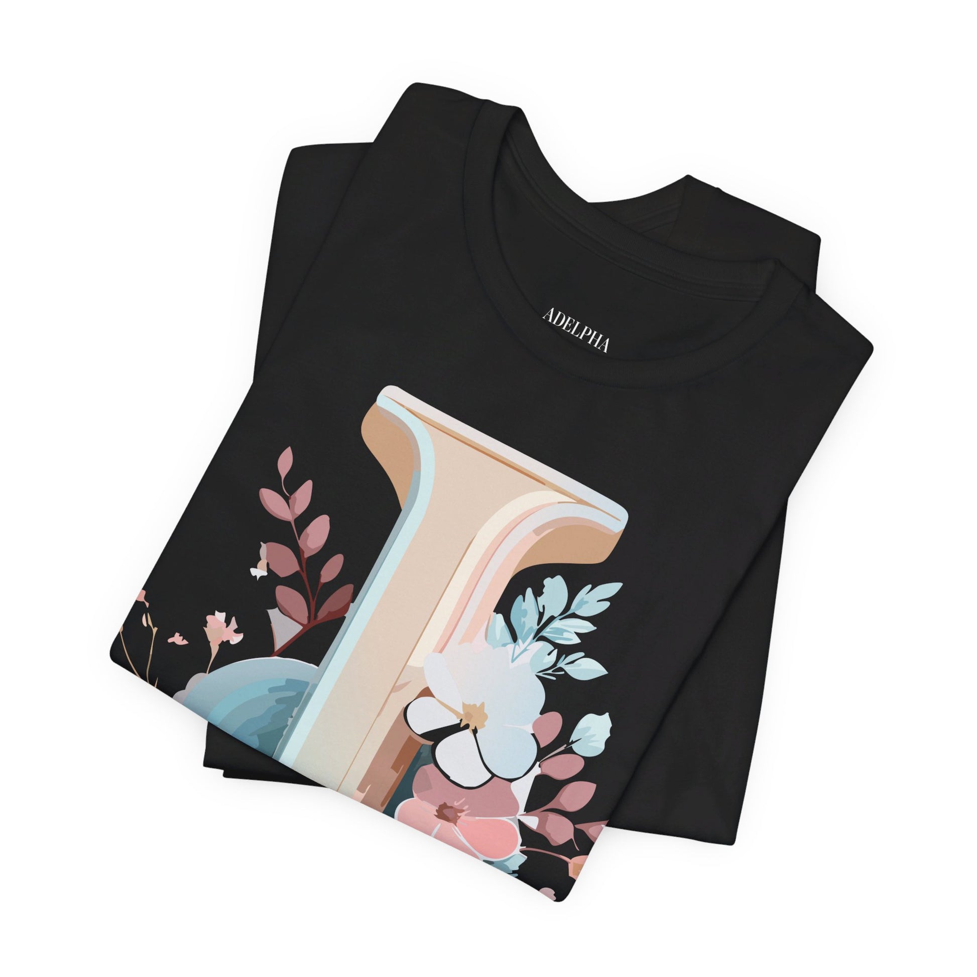 Natural Cotton Tee Shirt - Letters Collection - J Printify