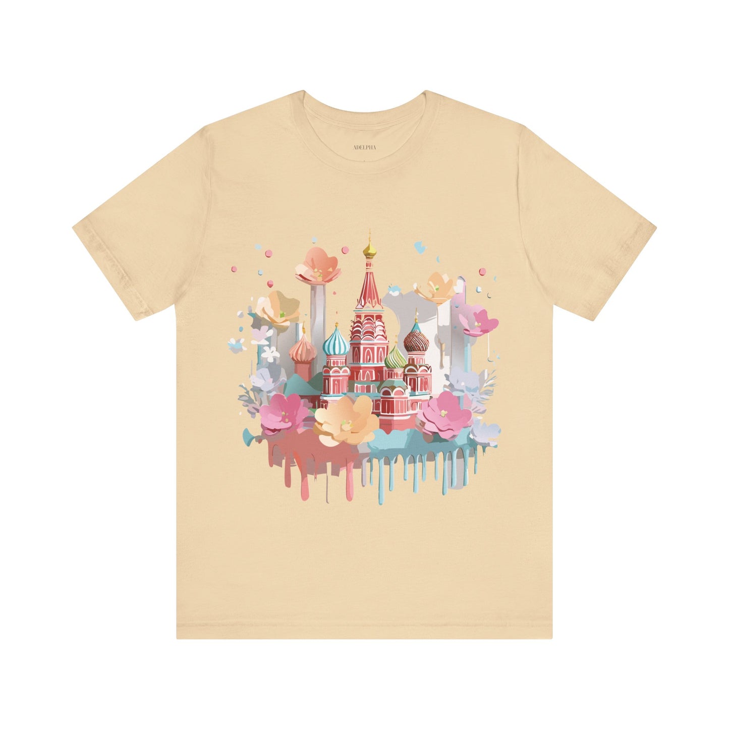 Natural Cotton Tee Shirt - Beautiful Places Collection - Moscow Printify