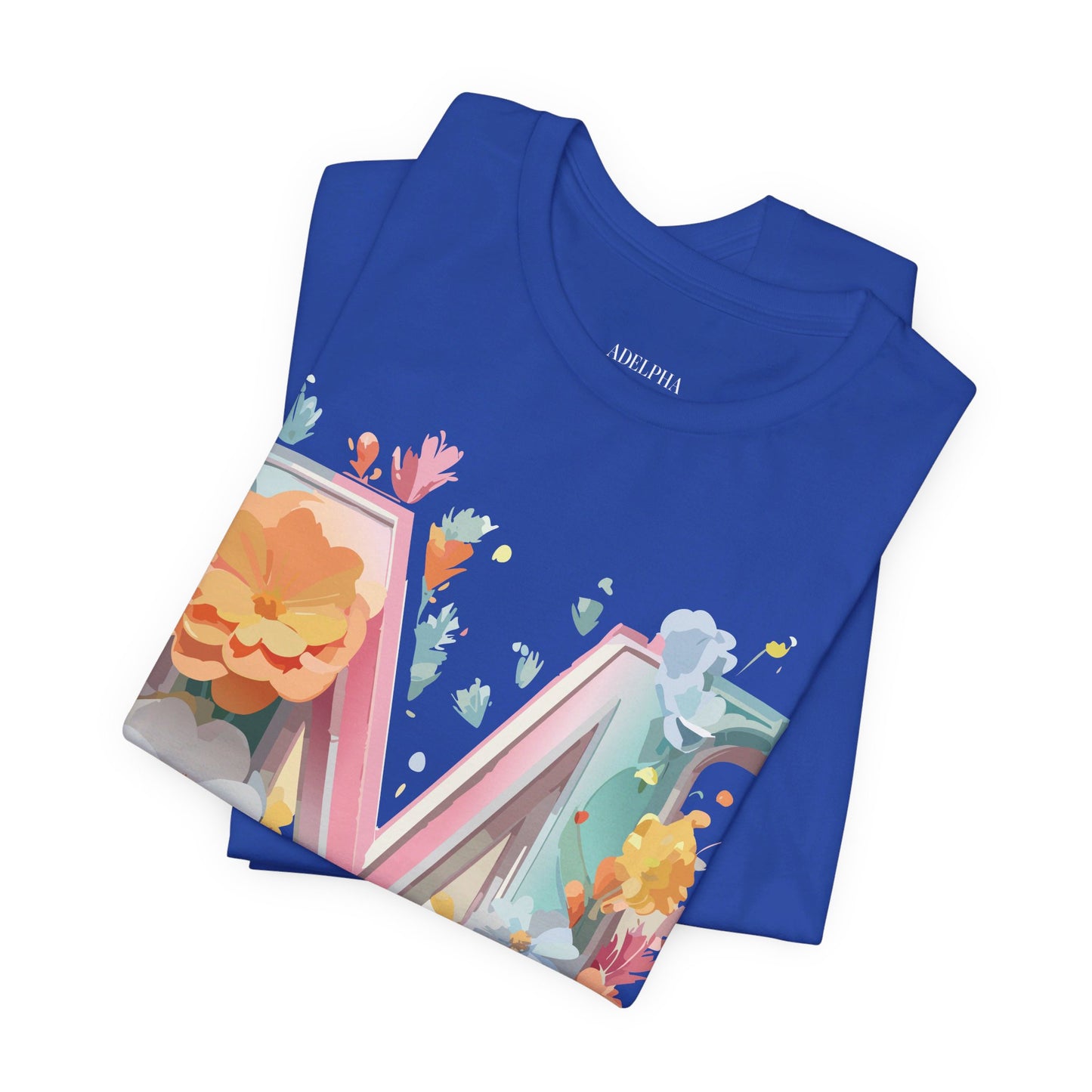 Natural Cotton Tee Shirt - Letters Collection - M Printify