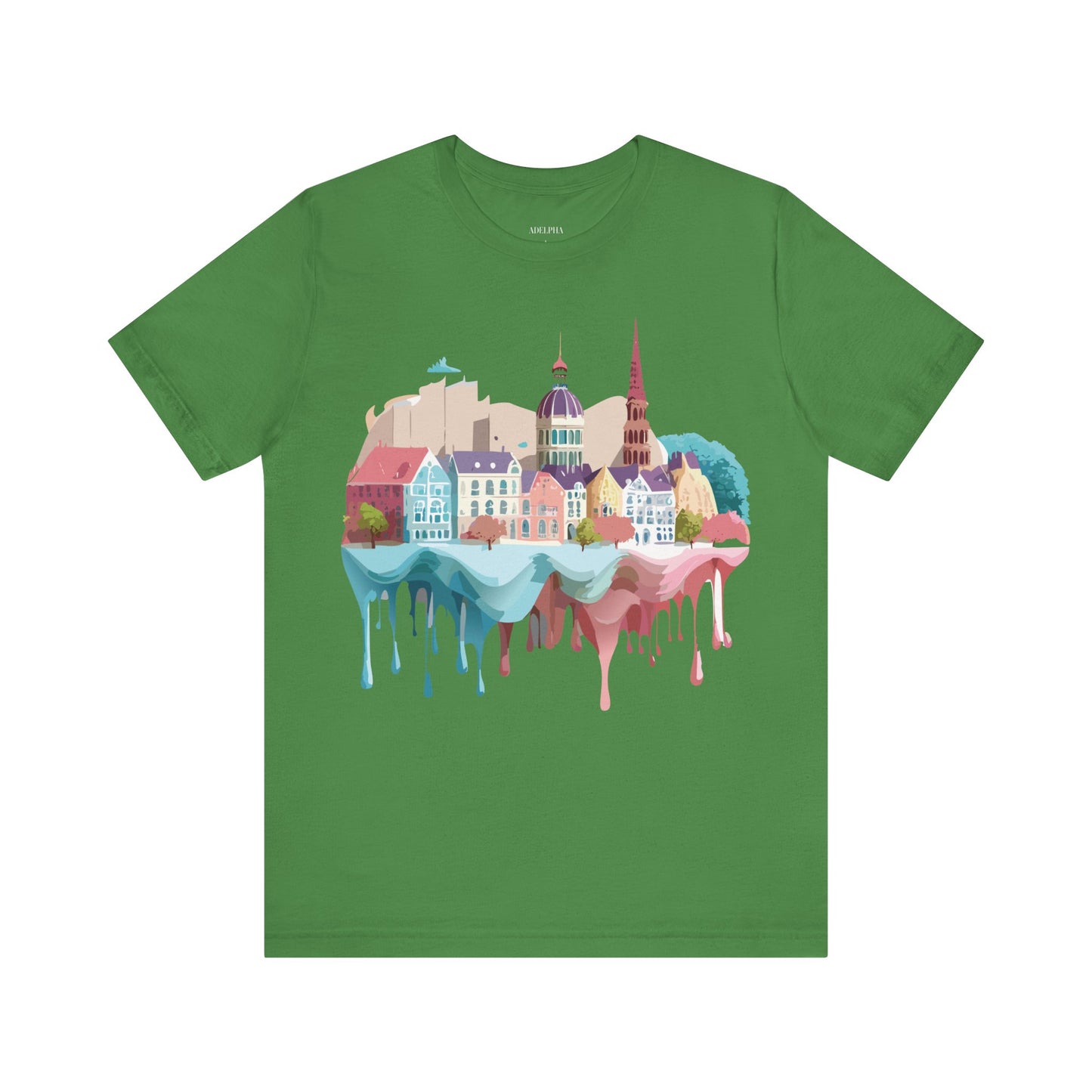 Natural Cotton Tee Shirt - Beautiful Places Collection - Warnemünde and Rostock - Germany Printify
