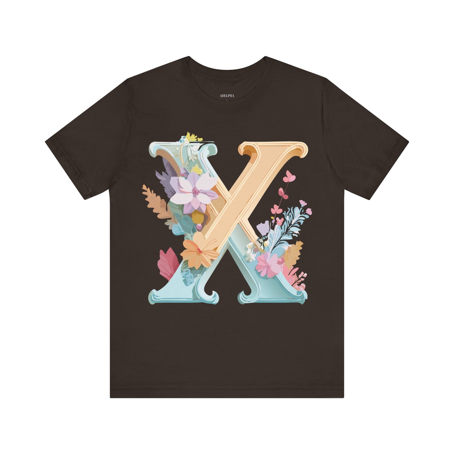 Natural Cotton Tee Shirt - Letters Collection - X Printify
