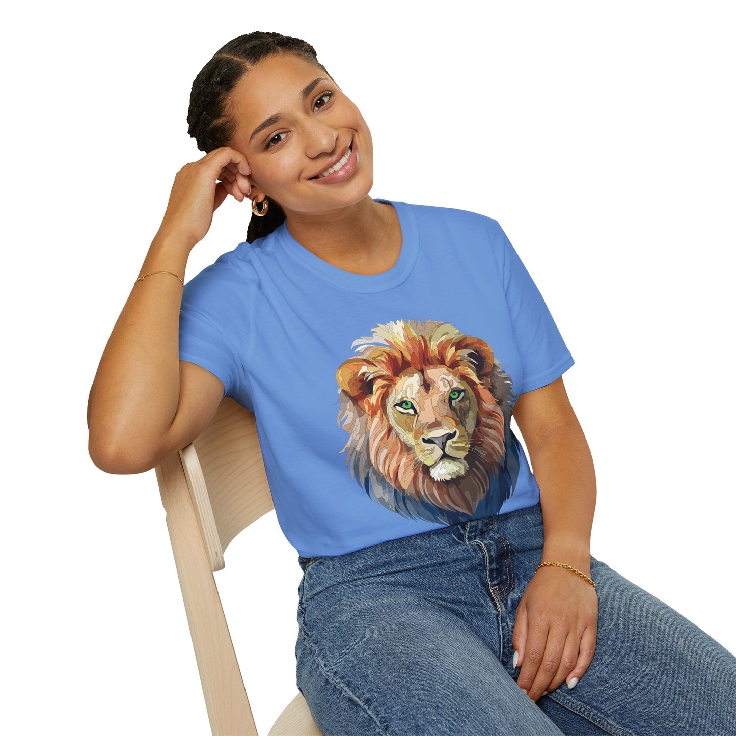 Lion Shirt, Shirt with Lion, Floral Lion Tee, Shirt with Animals