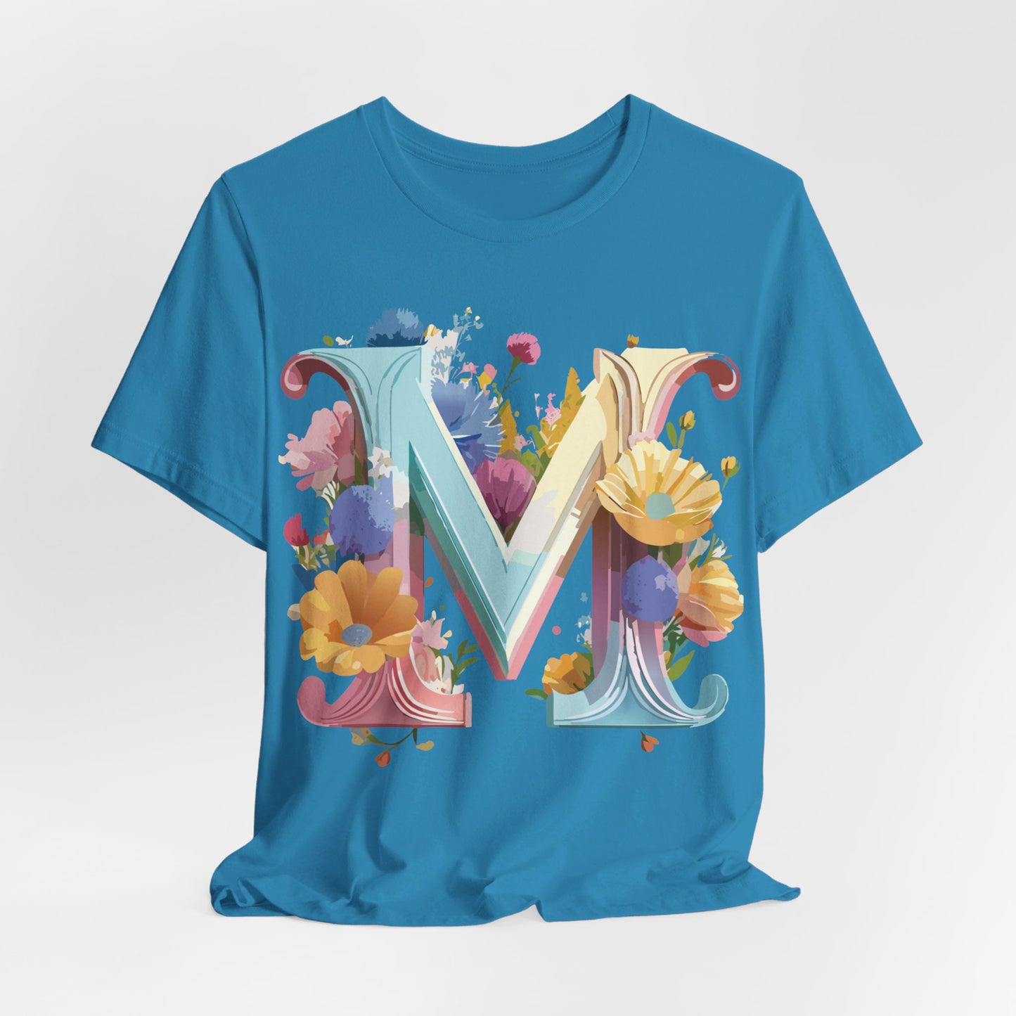Natural Cotton Tee Shirt - Letters Collection - M Printify