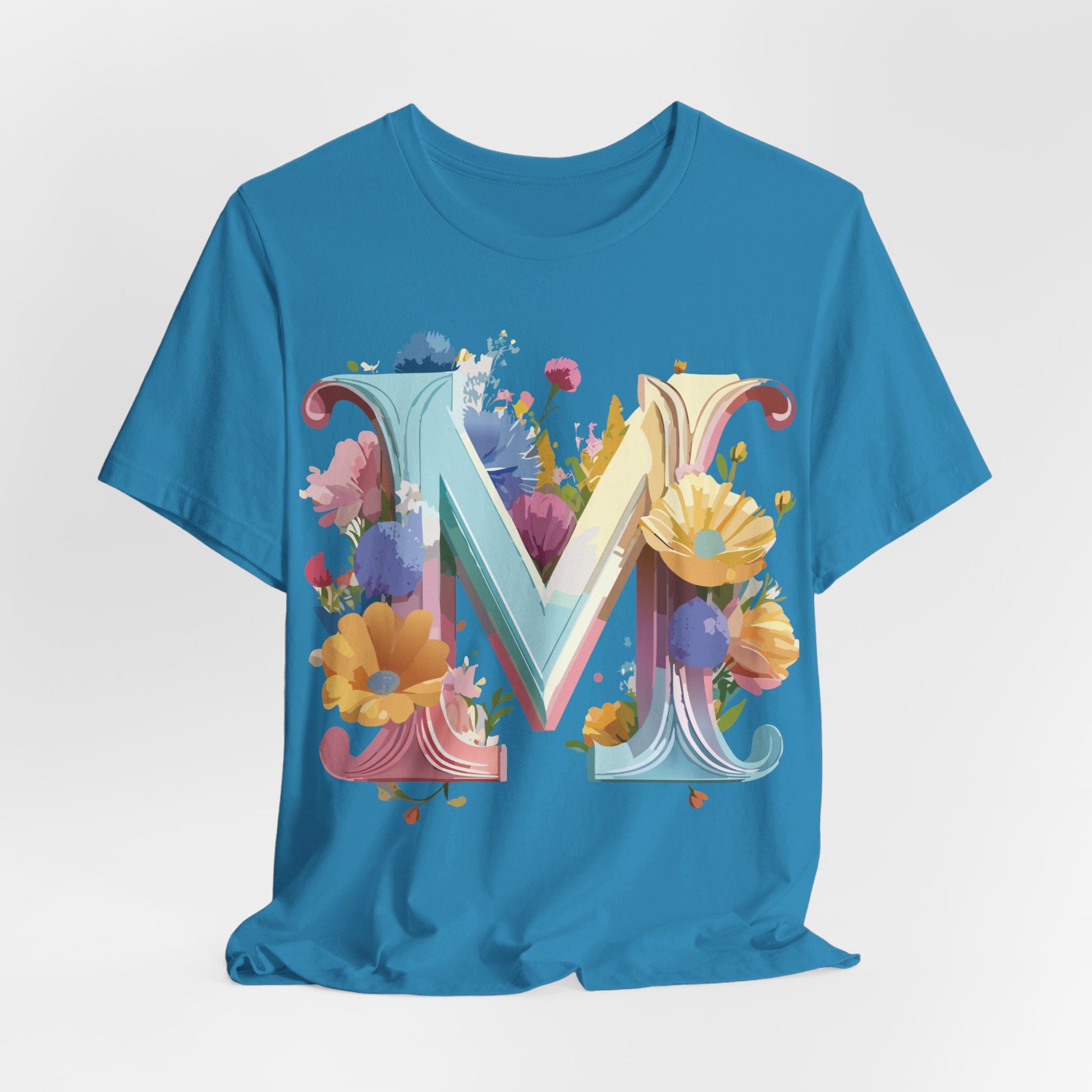 Natural Cotton Tee Shirt - Letters Collection - M Printify