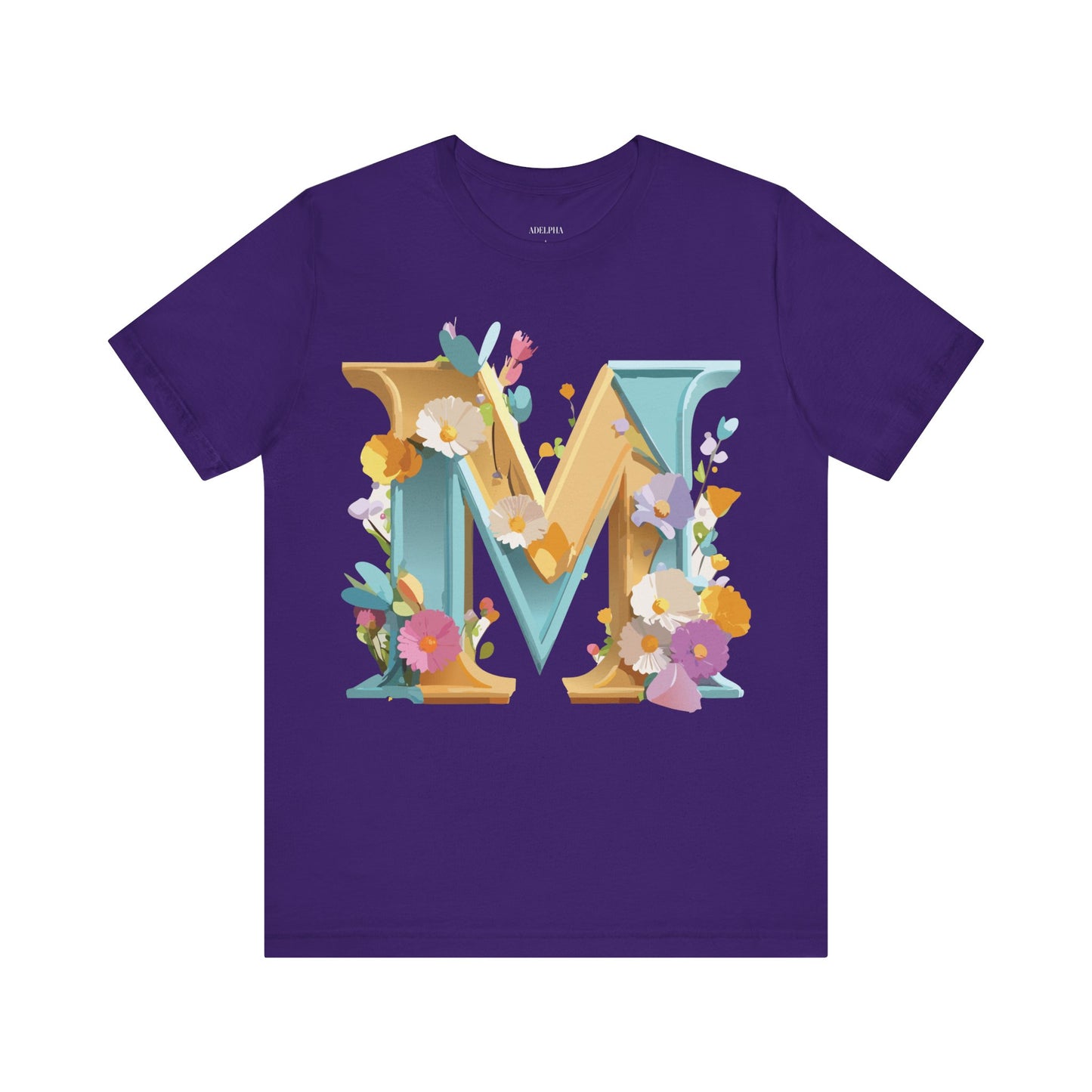 Natural Cotton Tee Shirt - Letters Collection - M Printify
