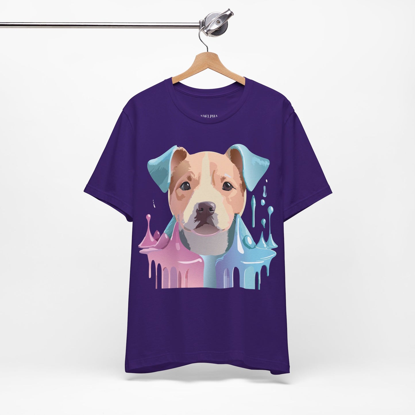 Natural Cotton Tee Shirt with Dog Printify