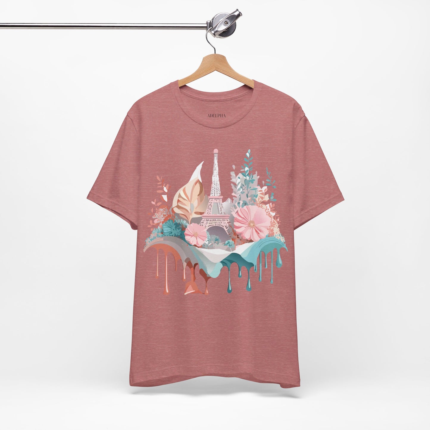 Natural Cotton Tee Shirt - Beautiful Places Collection - Paris Printify