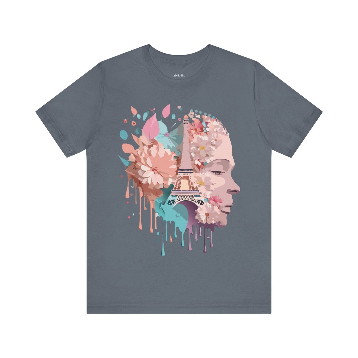 Natural Cotton Tee Shirt - Beautiful Places Collection - Paris Printify