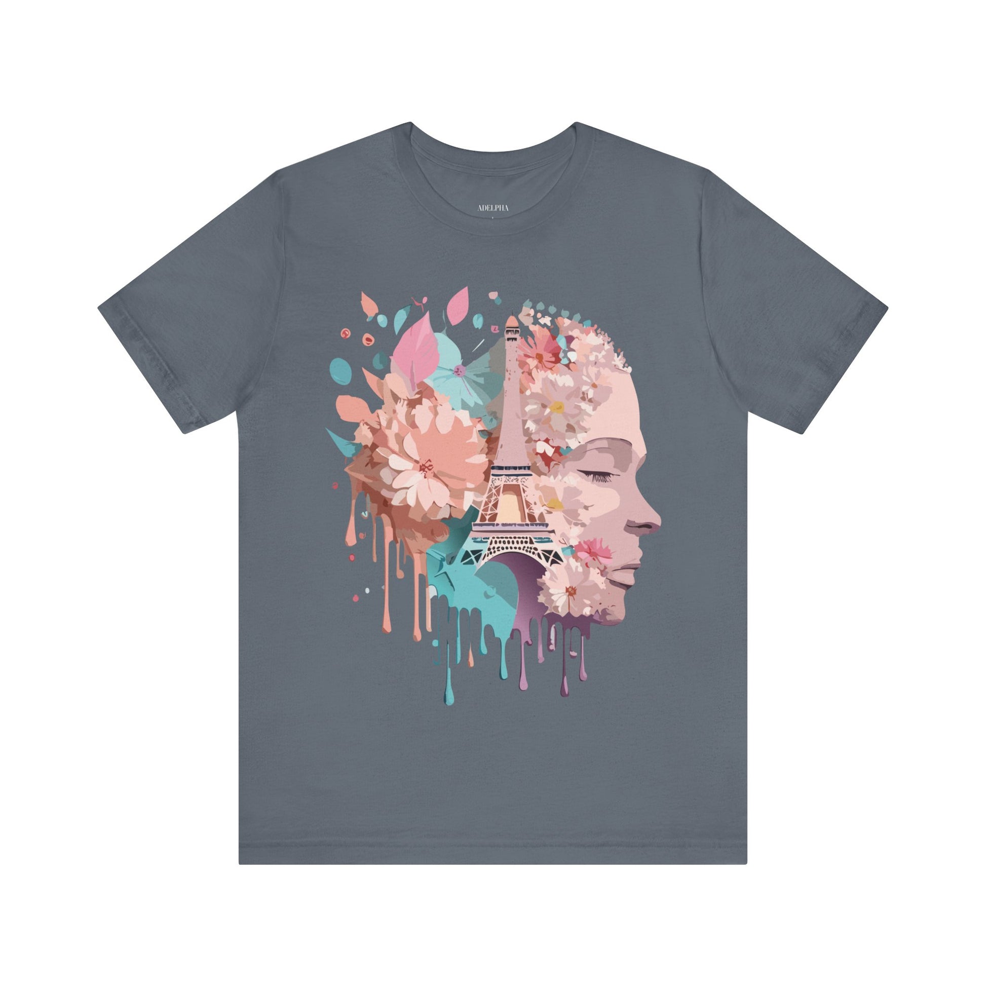 Natural Cotton Tee Shirt - Beautiful Places Collection - Paris Printify