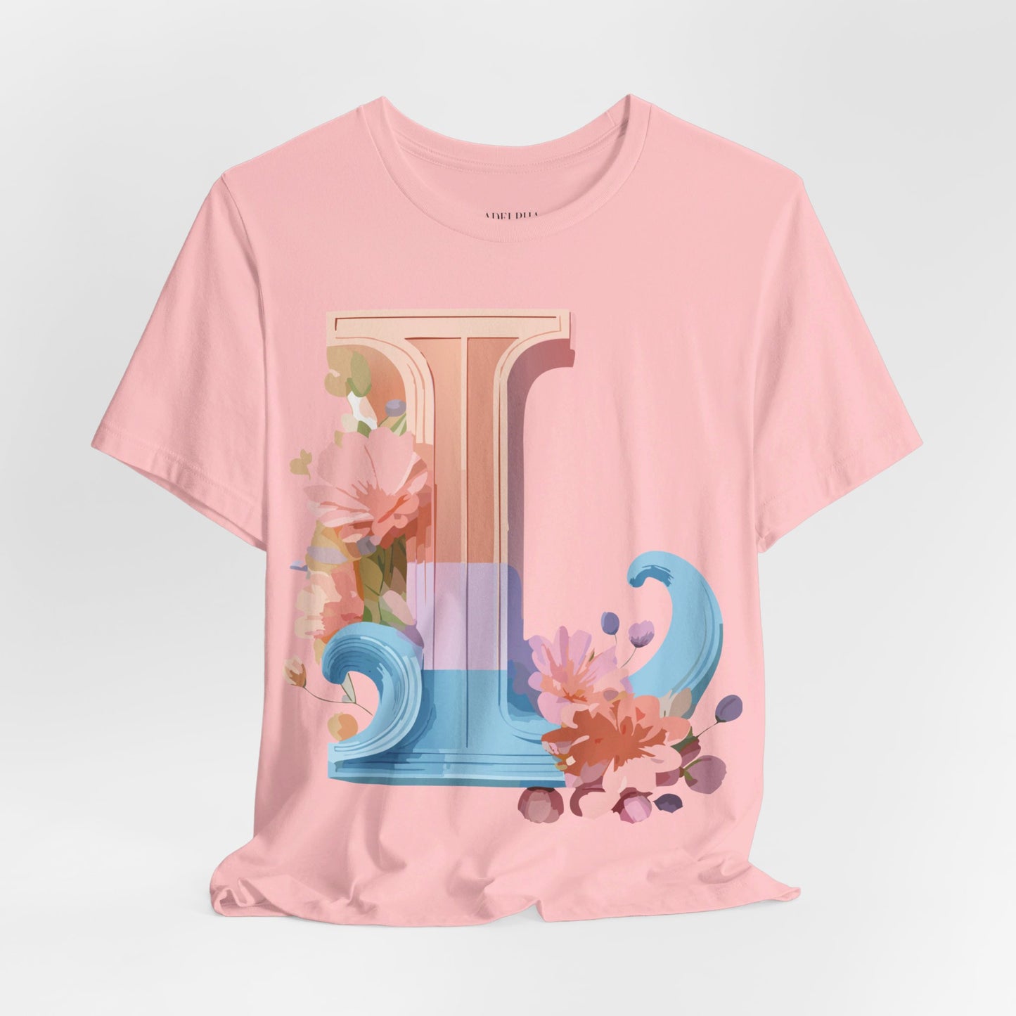 Natural Cotton Tee Shirt - Letters Collection - L Printify