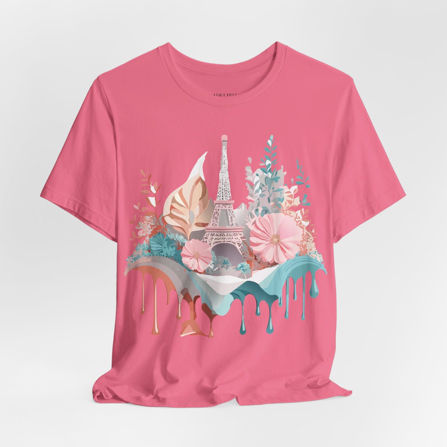 Natural Cotton Tee Shirt - Beautiful Places Collection - Paris Printify