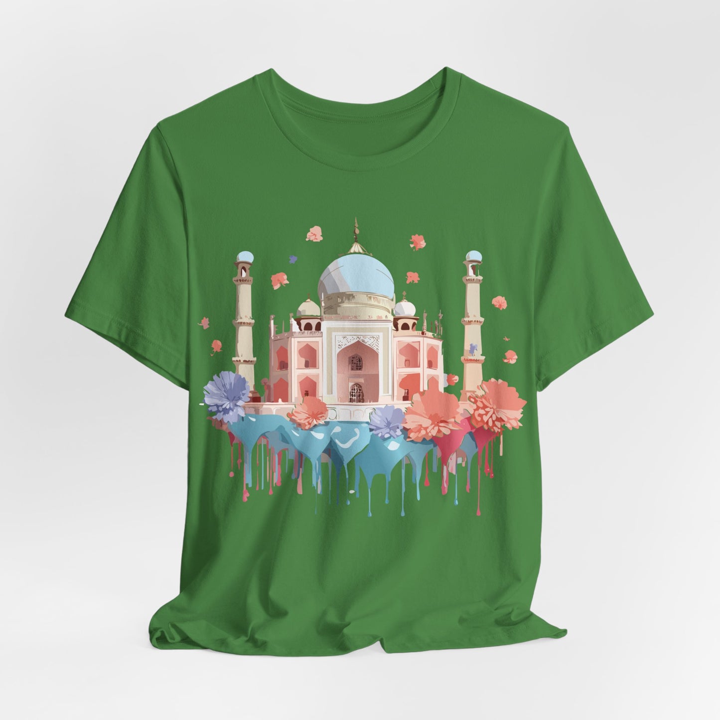Natural Cotton Tee Shirt - Taj Mahal, India Printify